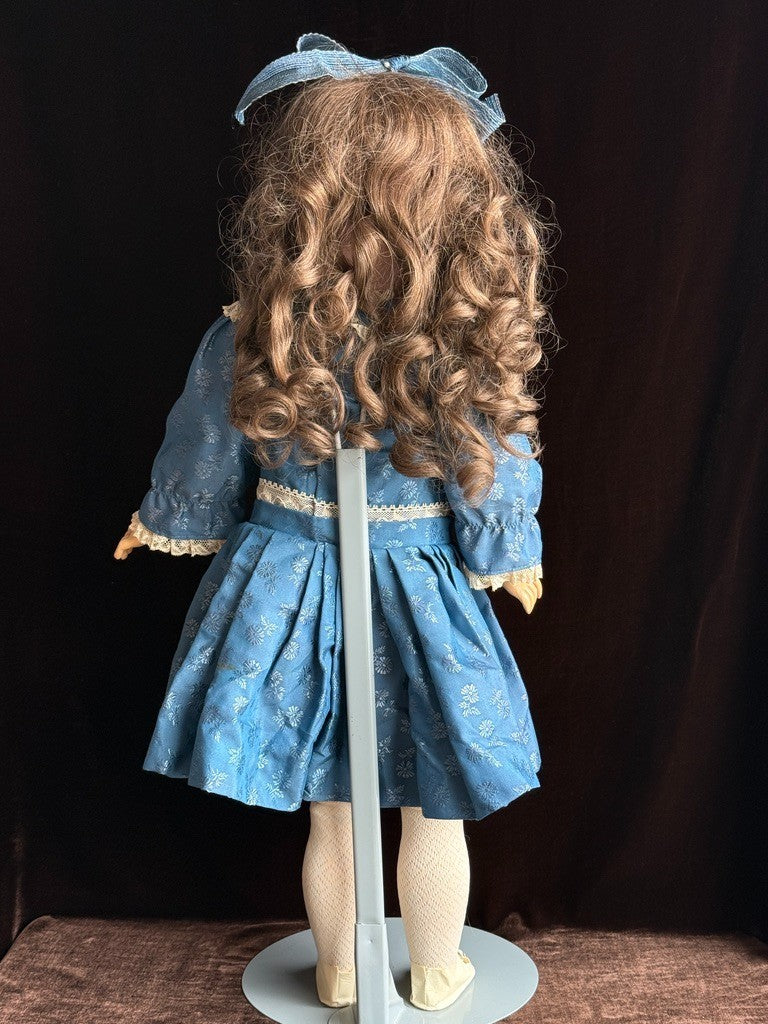Large Antique German 28.5" C.M. Bergmann and Simon Halbig Bisque Head Doll