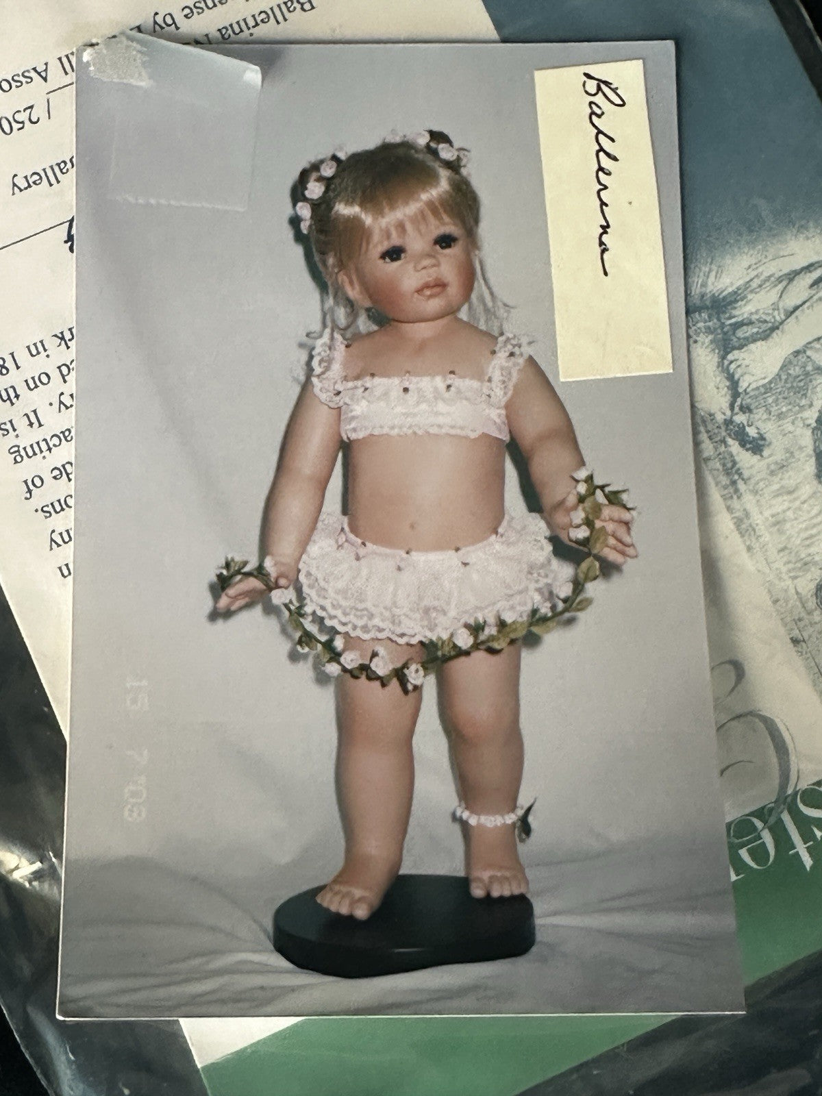 Collectible Porcelain 24” Doll “Ballerina” by Monika Levenig LE 250 COA