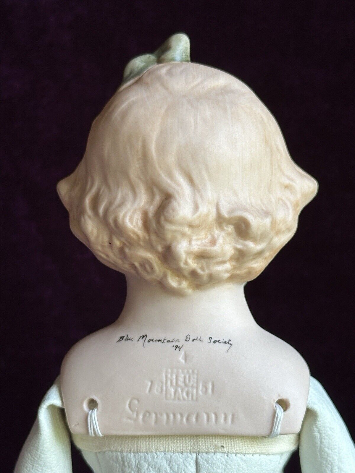 Porcelain 13.5” Reproduction of Antique German Heubach 7851 Character Girl Doll