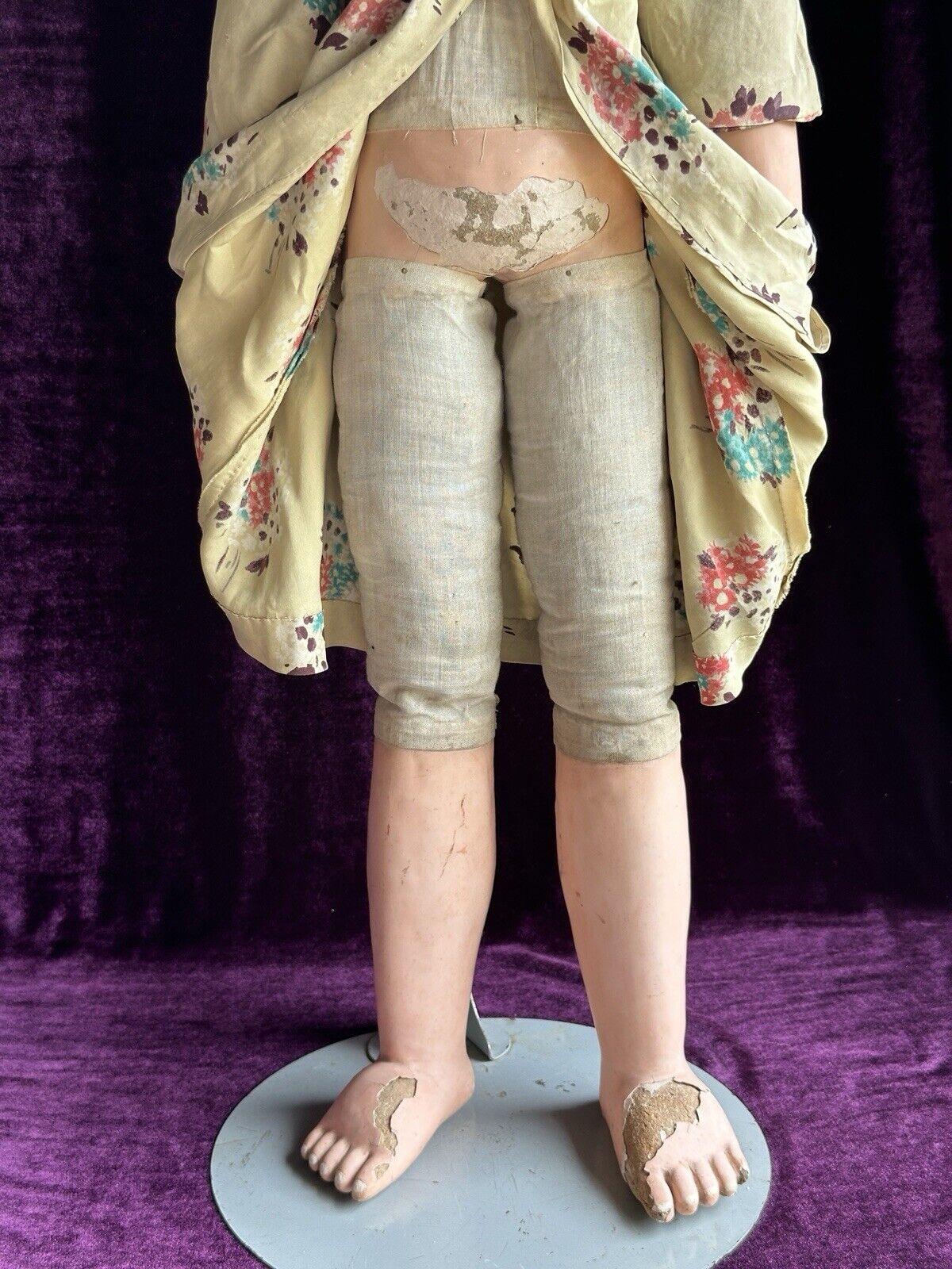 HUGE 30” Antique Japanese Ichimatsu/Ningyo (?) Gofun Doll in Kimono