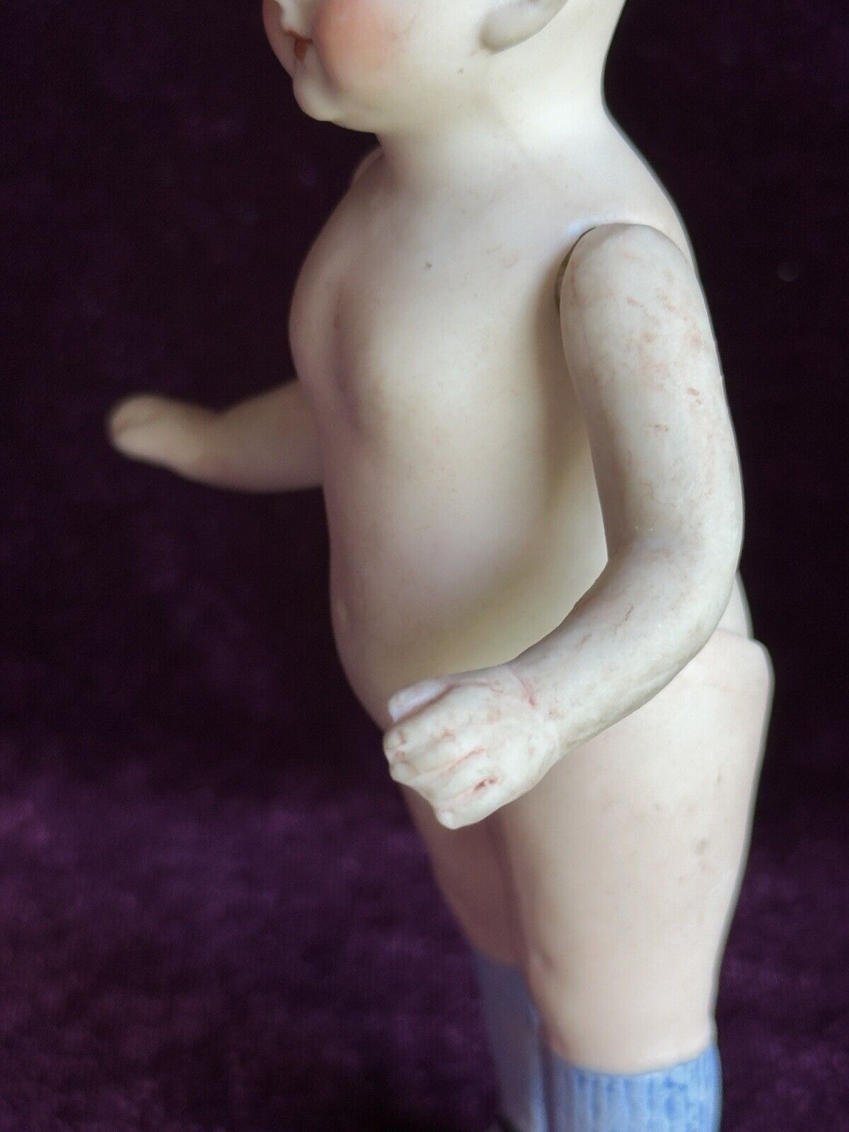 Antique German 5.25” All Bisque 8500 Miniature Dollhouse Mignonette Doll