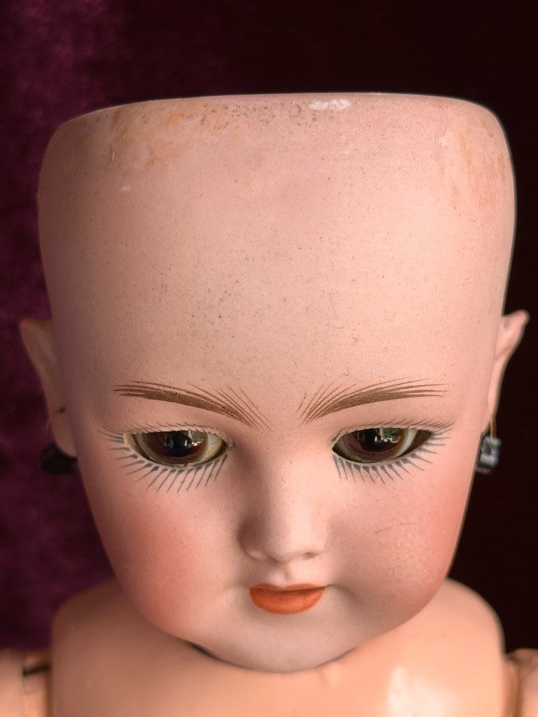 Antique German 14” Simon Halbig 1249 SANTA Bisque Head Doll
