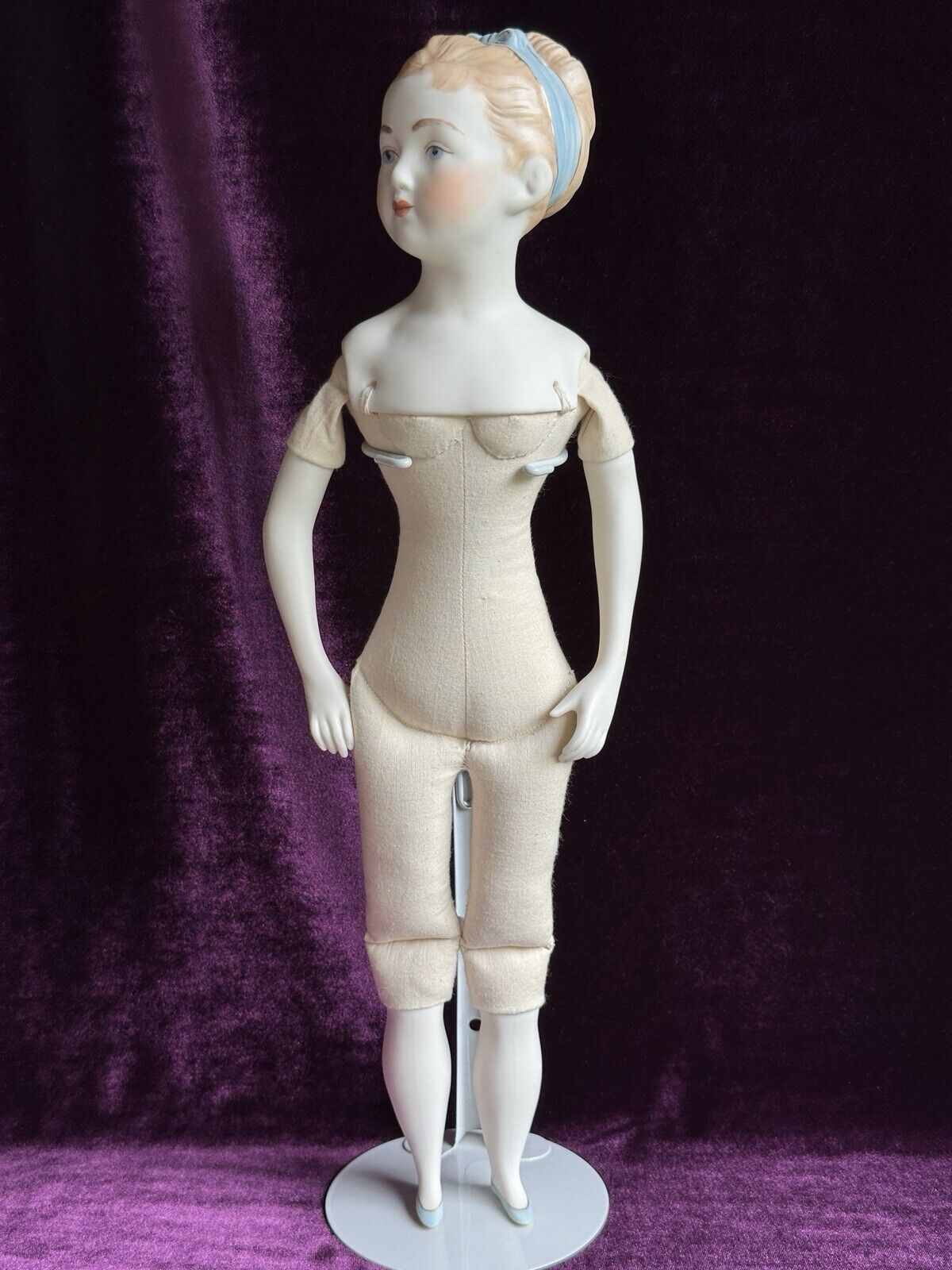 Vintage 18” Artist Signed Pinkie Character Parian China Doll