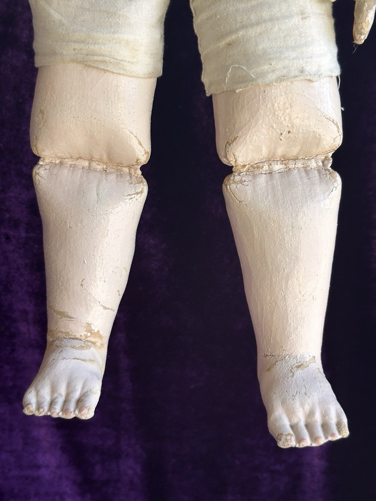 Rare Large Antique American 22” Gertrude Rollinson Oil Painted Cloth Baby Doll