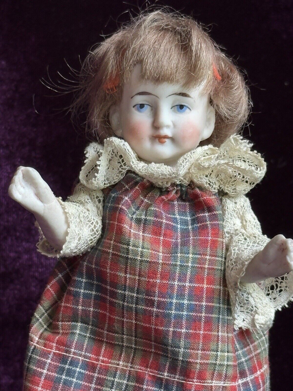 Antique German 5.25” All Bisque 8500 Miniature Dollhouse Mignonette Doll