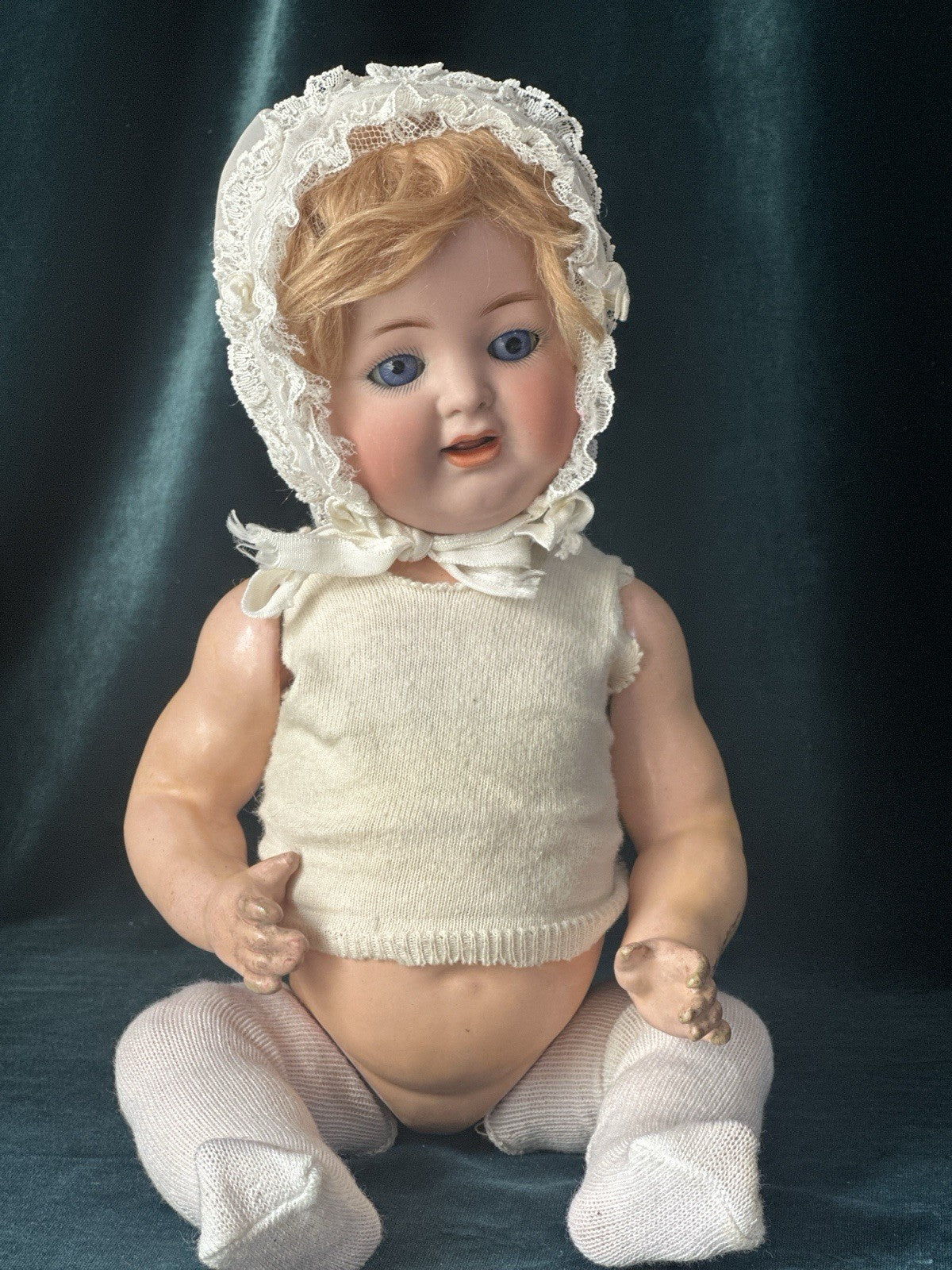 Antique German Simon Halbig Mold 126 Baby 14” Doll Bisque Head Composition Body