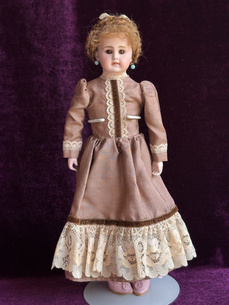 Rare Antique German 12" Simon Halbig 940 Solid Domed Head Closed Mouth Doll
