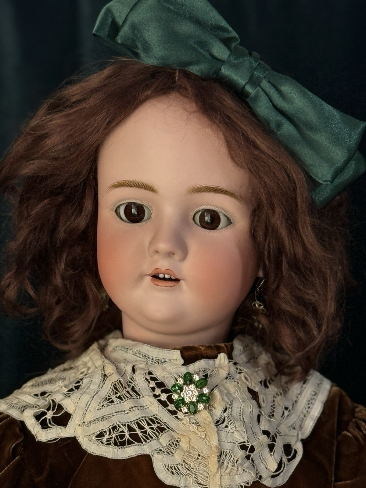 Antique German 30” Walkure Doll Bisque Head Composition Body