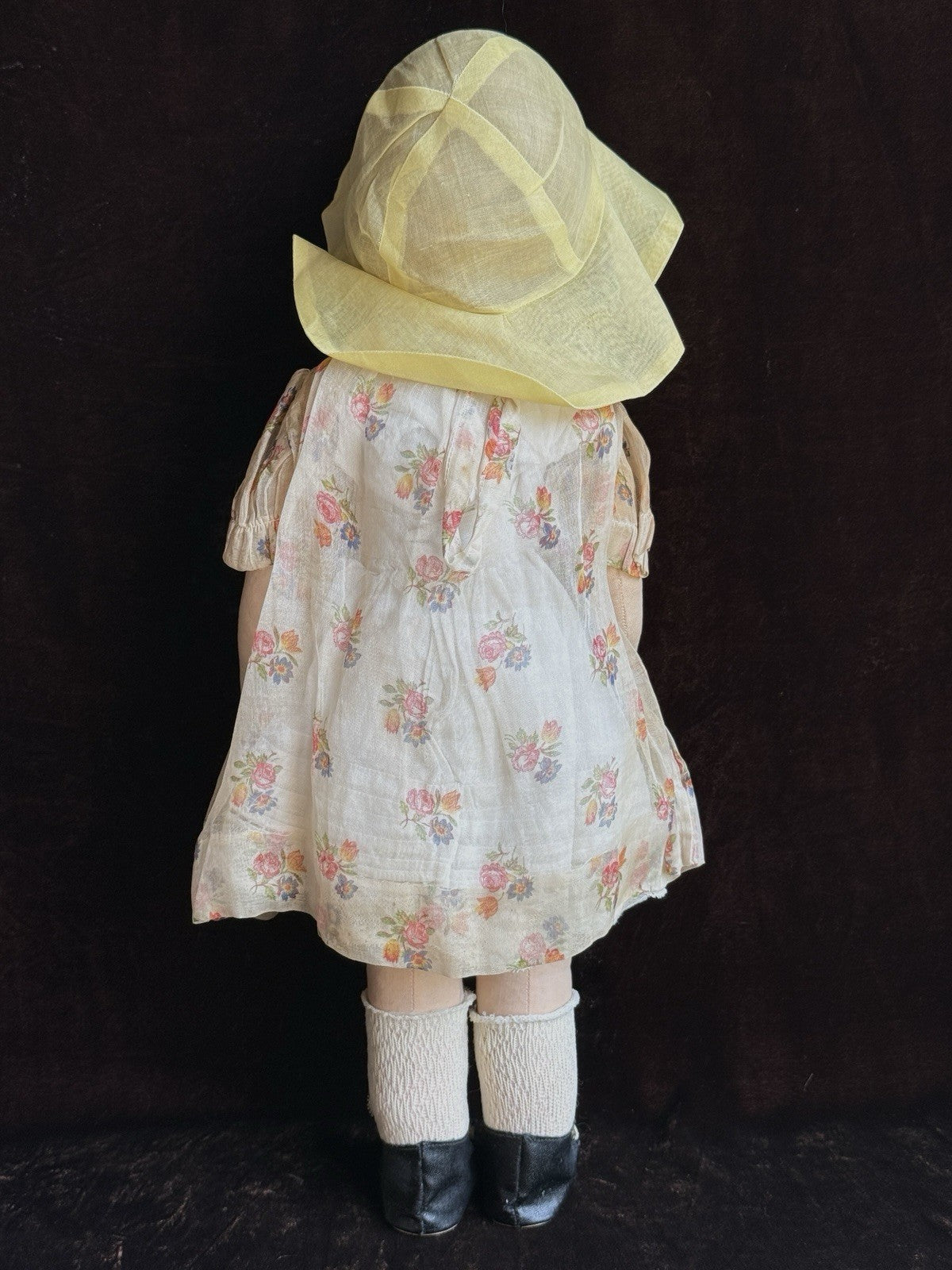 Vintage French 19” Raynal Cloth Character Doll