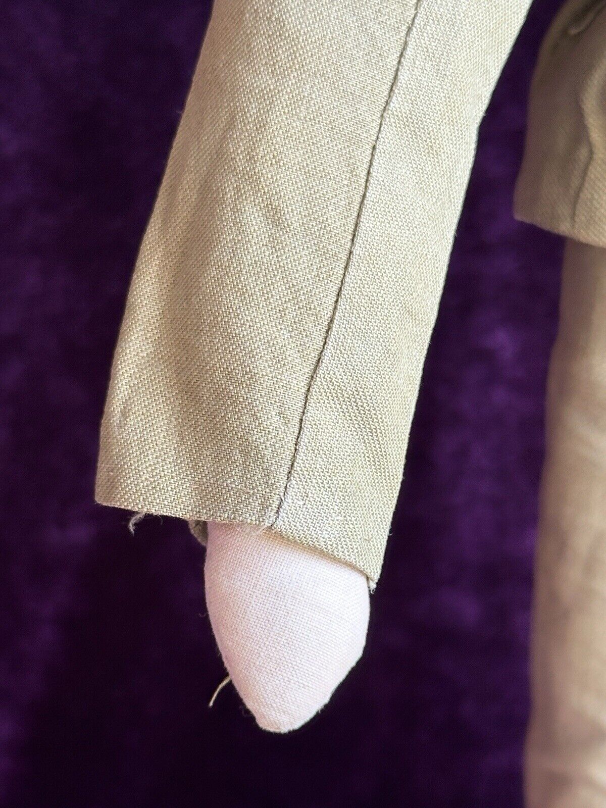 Antique American Primitive 15” Handmade Cloth Rag Folk Soldier (?) Doll