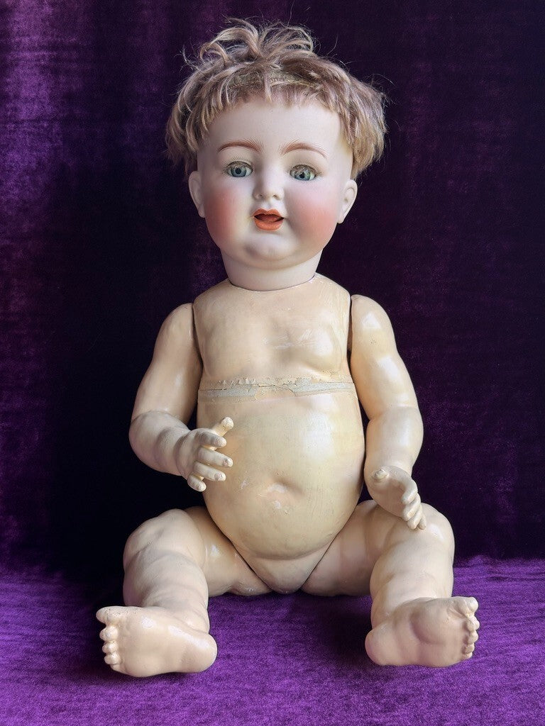 Antique German 24" Simon & Halbig Kammer & Reinhardt 126 Bisque Head Baby Doll