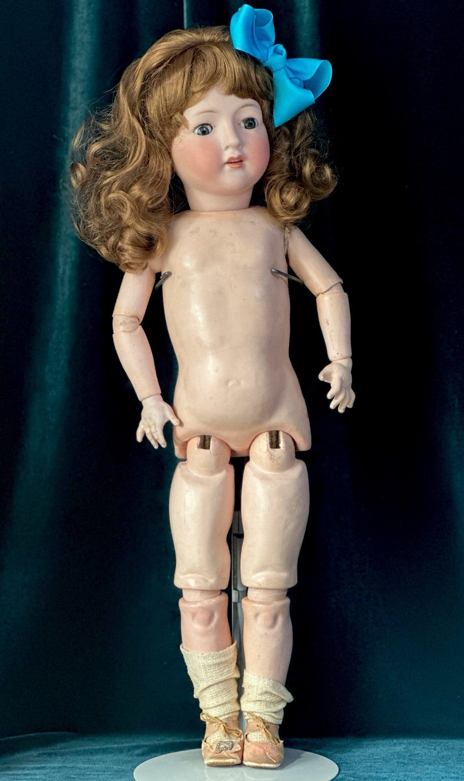 Antique German 24” Gebrüder Ohlhaver Revalo Bisque Head Doll