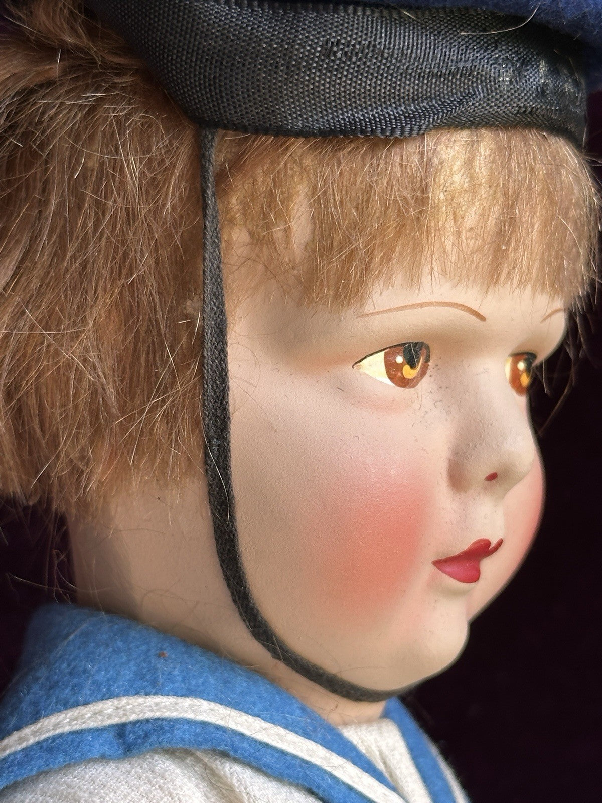 Vintage 15” Italian/French Raynal Style Cloth Sailor Boy Doll