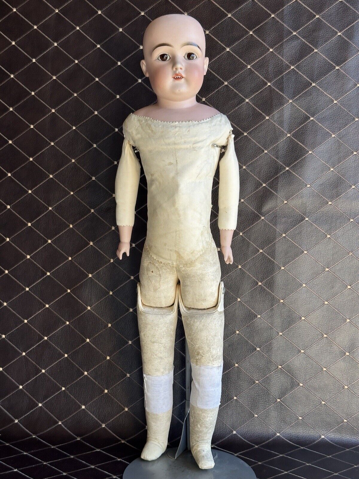 Large Antique German 27” Kestner Turned Bisque Shoulder Head Doll