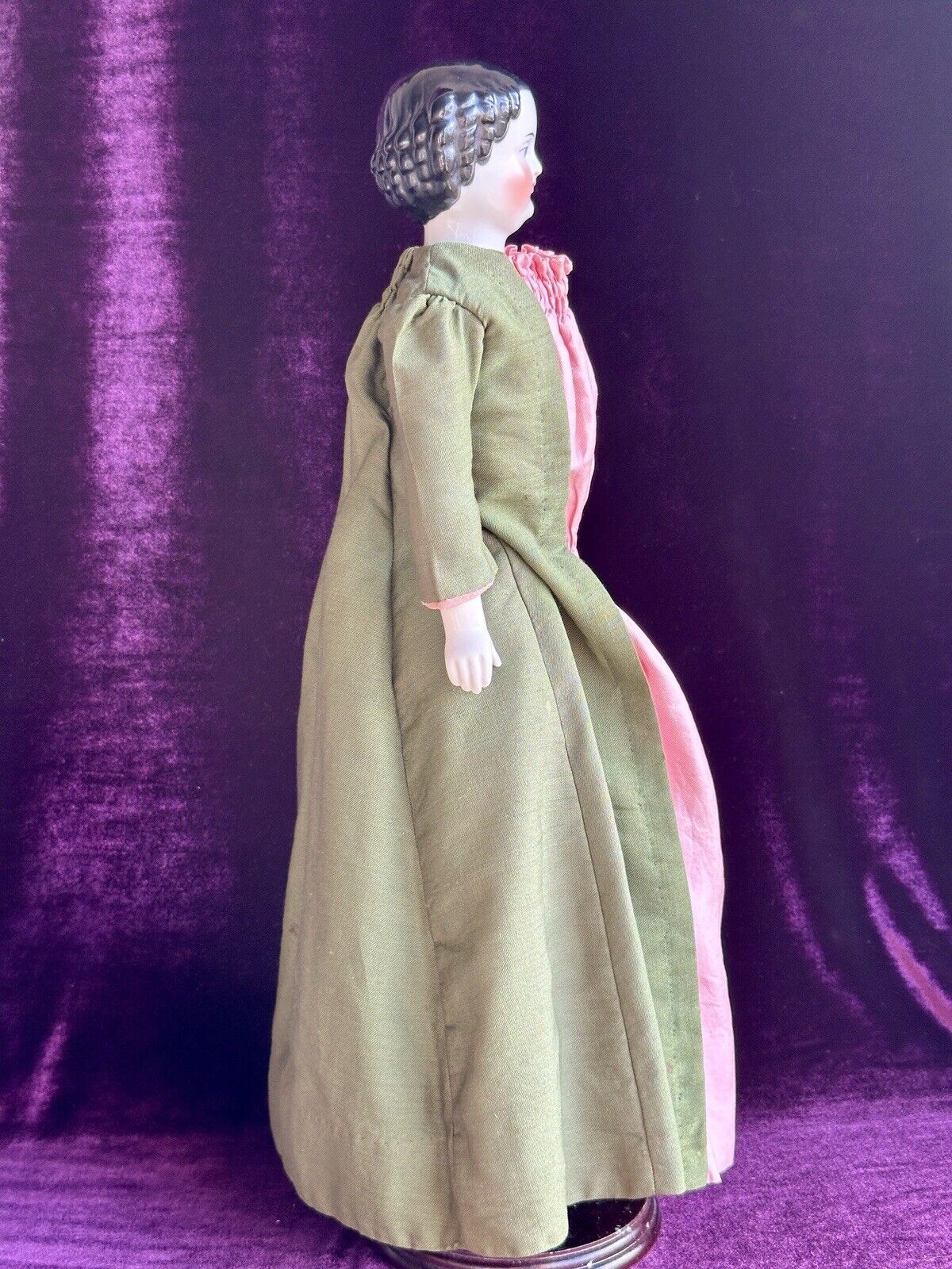 Antique German 20” Flat Top Highbrow China Shoulder Head Doll