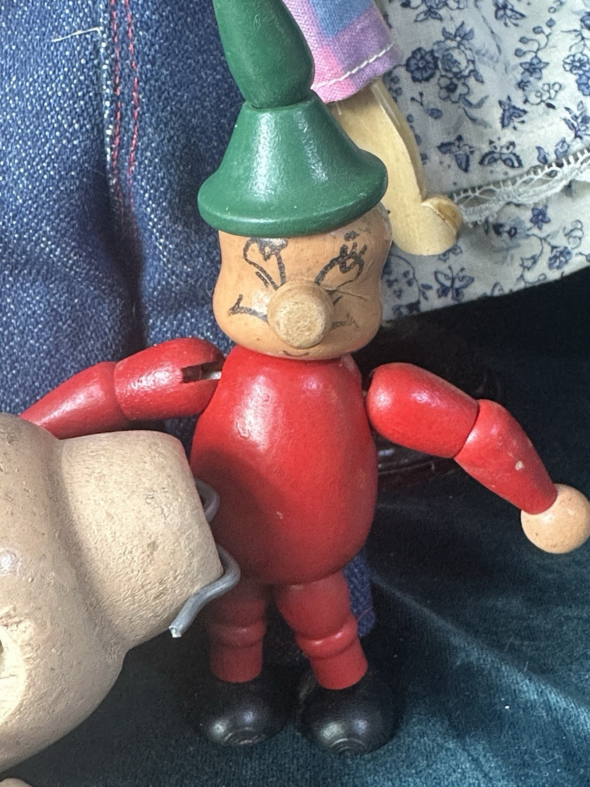 Lot Of 9 Wooden Collectible Dolls Including Ideal Company Disney’s Pinocchio