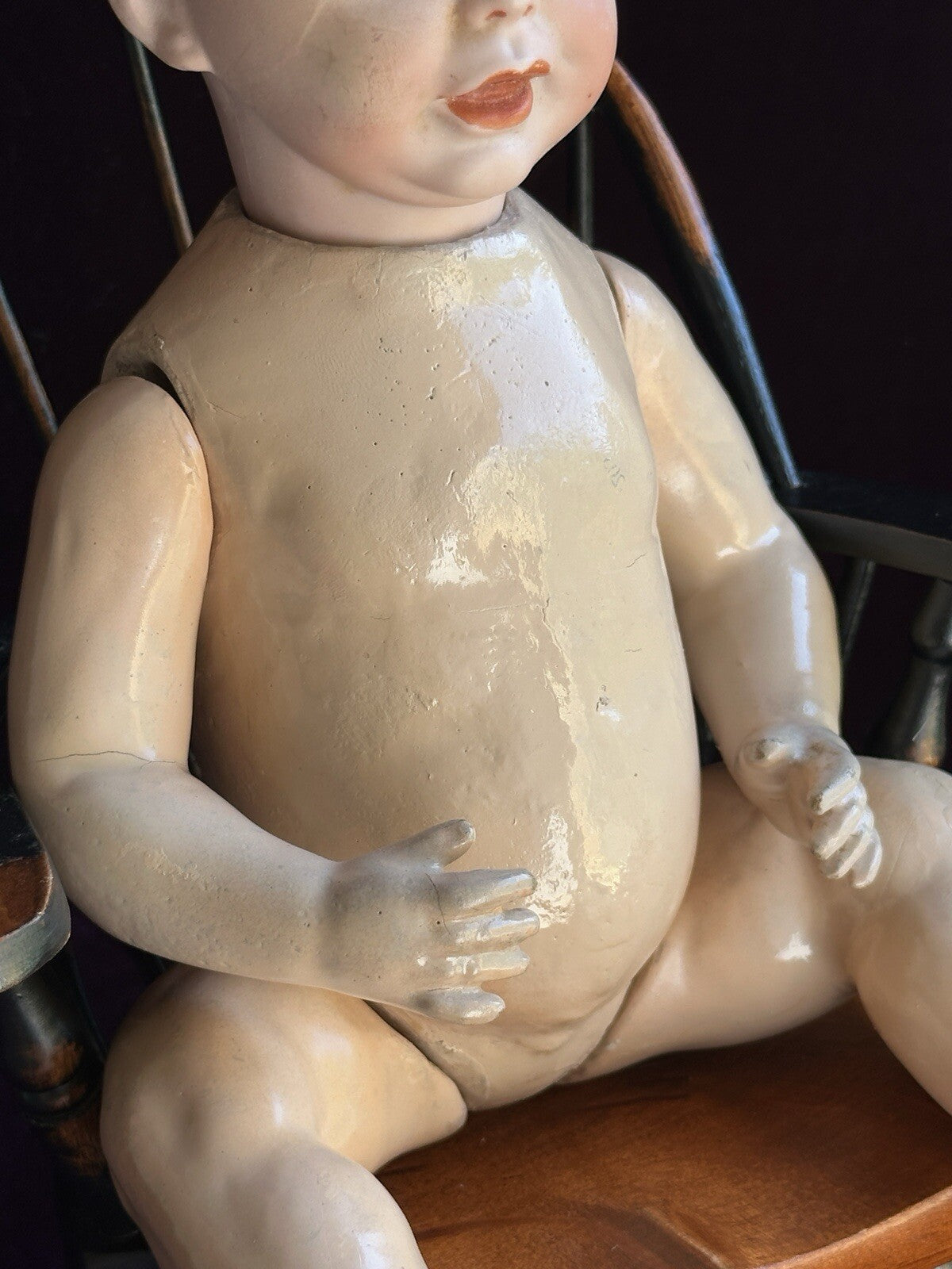 Antique French 13” SFBJ 226 Bisque Head Character Baby Doll Restored