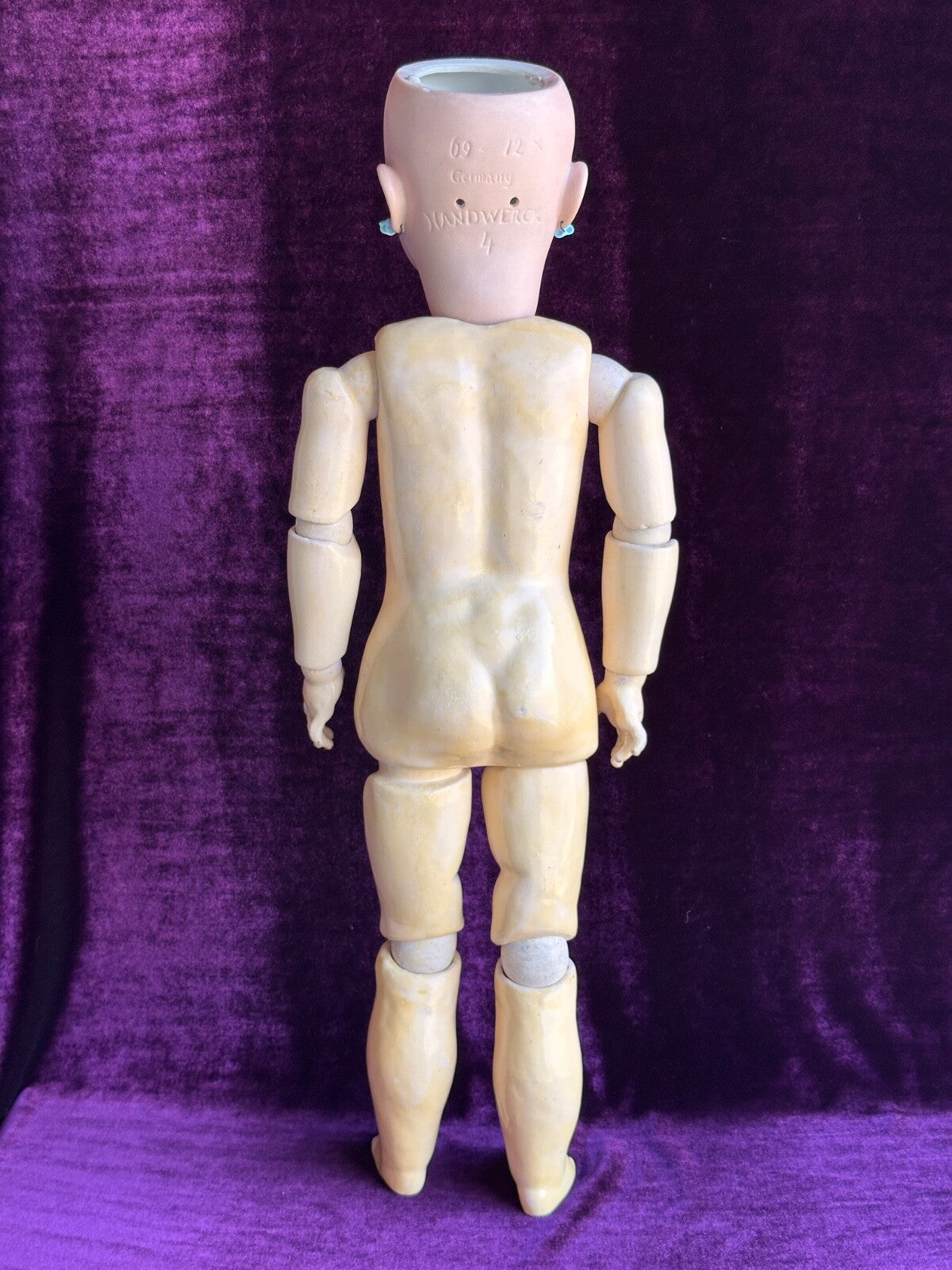 Antique German 23” Heinrich Handwerck 69 Bisque Head Doll