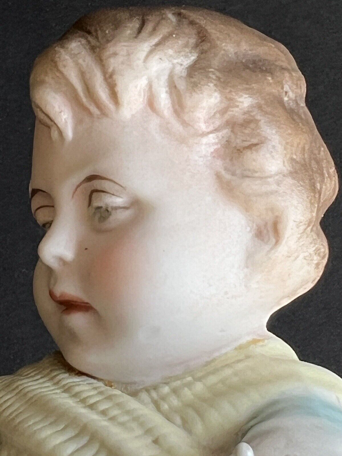 Antique German Gebruder Heubach (?) Unmarked Bisque Boy Figurine