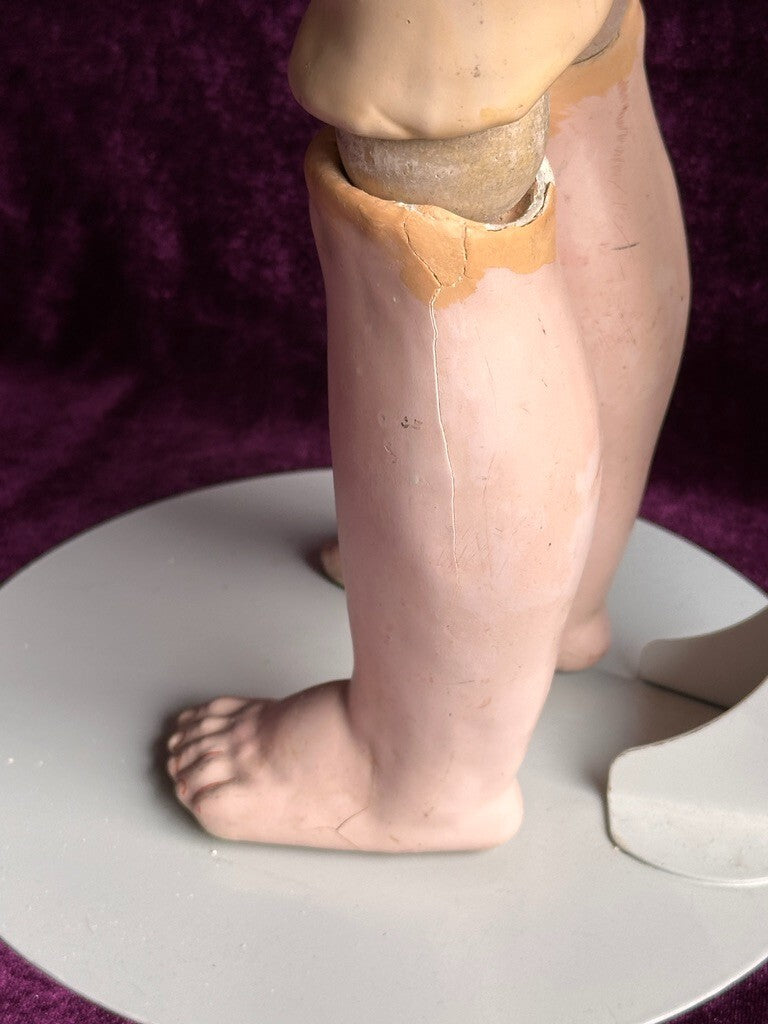 Antique German 26” JDK Kestner 214 Bisque Head Doll Composition Body