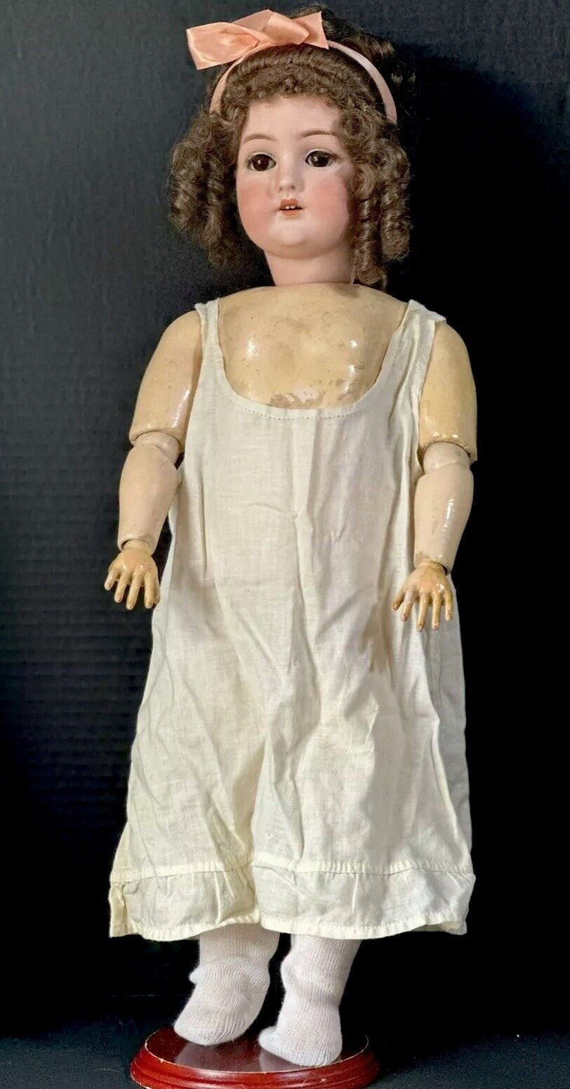 Antique German 22” Doll Pansy I Bisque Head Composition Body