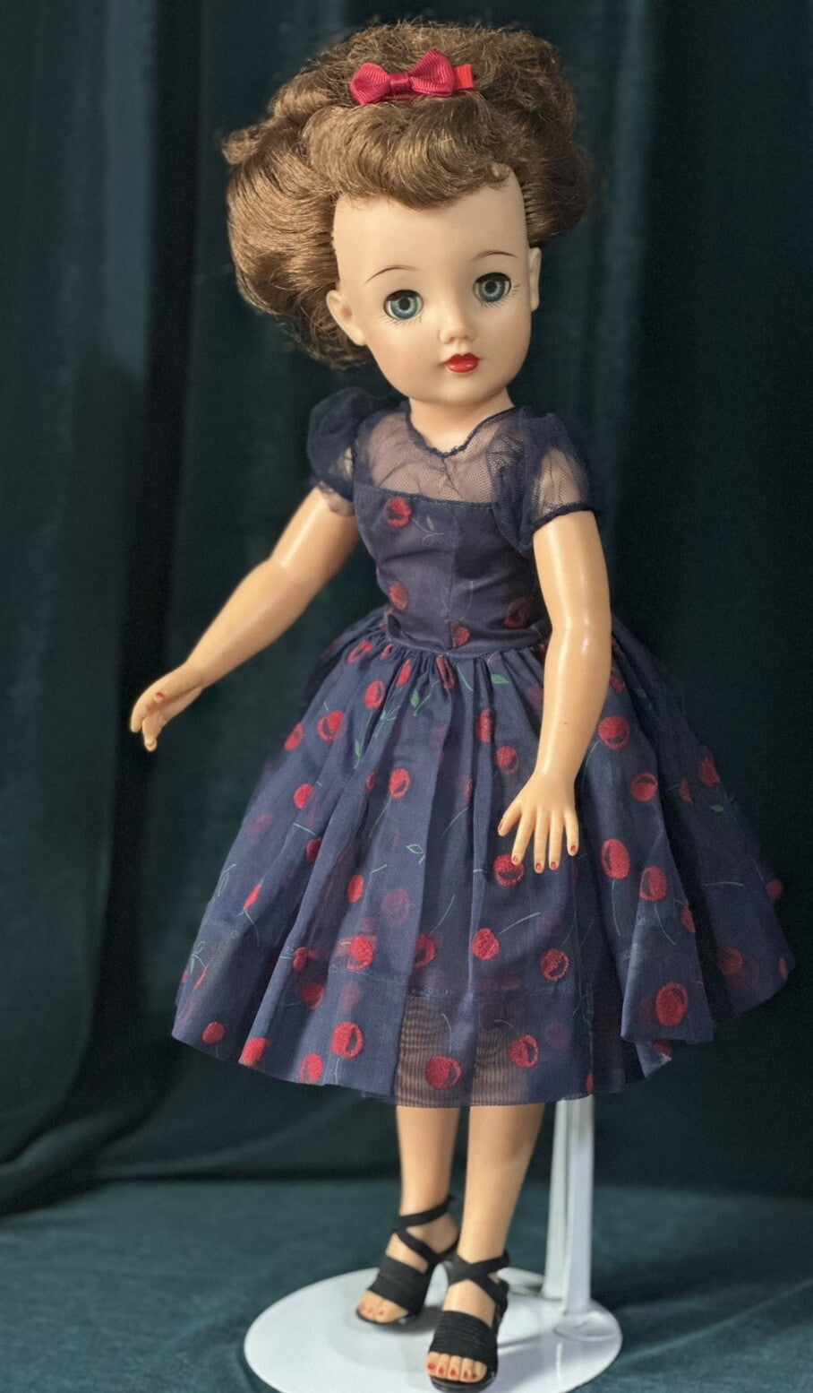 Vintage 1950’s Ideal Miss Revlon Doll 17” VT-18 Cherries Dress