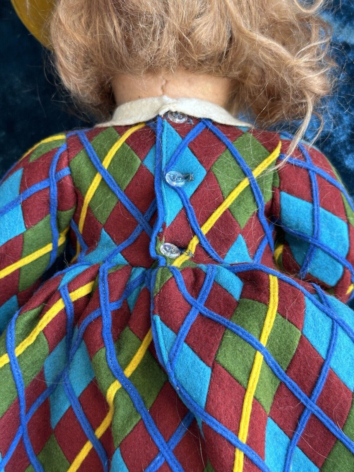 Vintage Italian Lenci Grugnetto 1500 Series Felt Grumpy 17.5” Doll