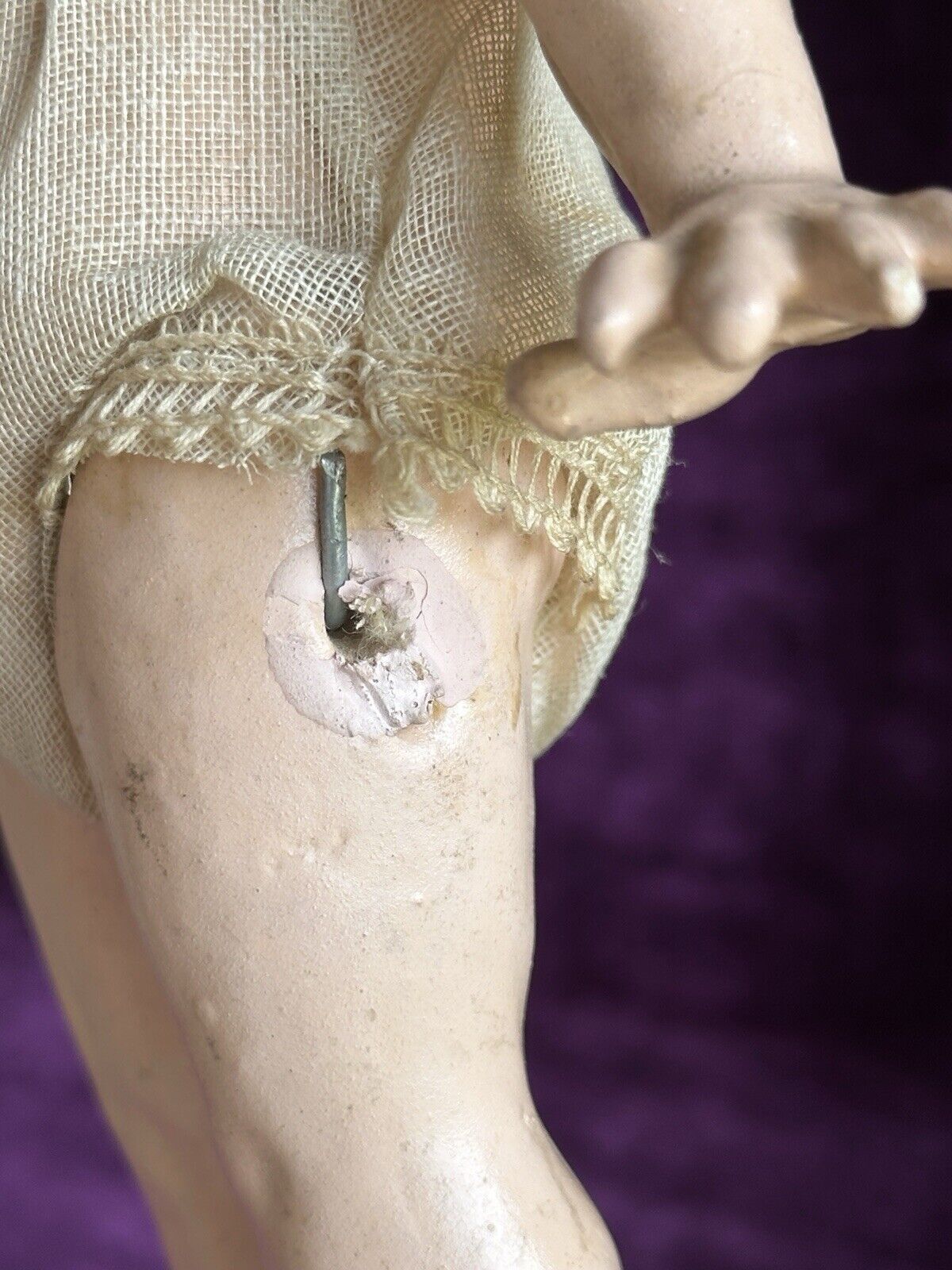 Rare Antique German 9” Gebruder Heubach 8420 Side Glancing Eyes Bisque Doll