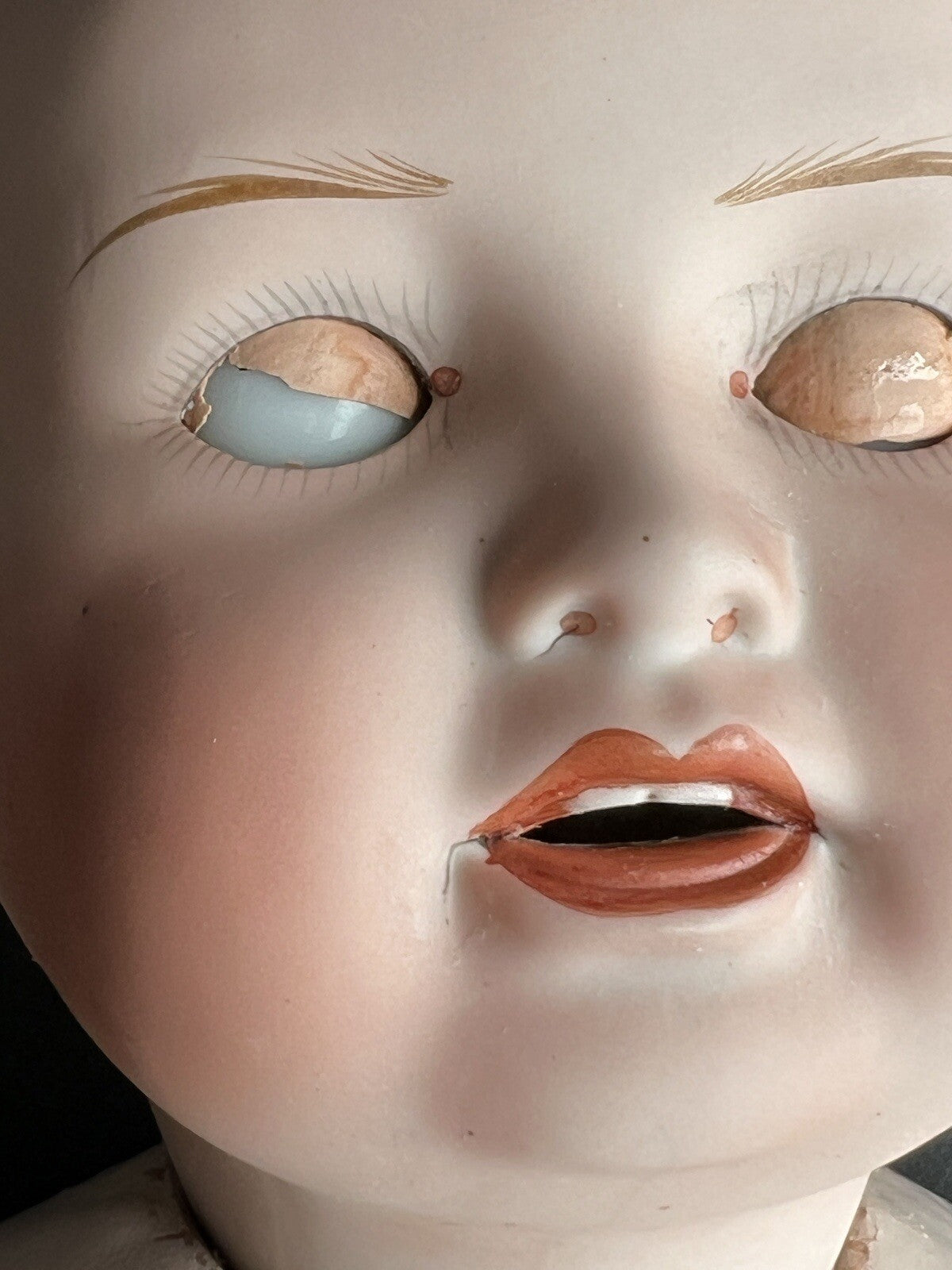 Antique Japanese 14” Yamato Nippon Bisque Solid Dome Head Baby Doll