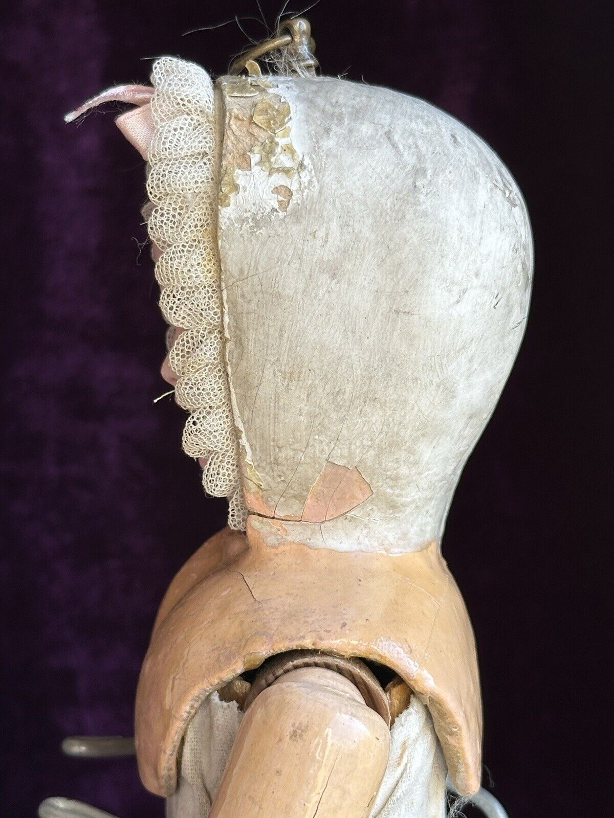 Antique German 14” Carl Bergner 3-Faces Multifaceted Bisque Head Doll