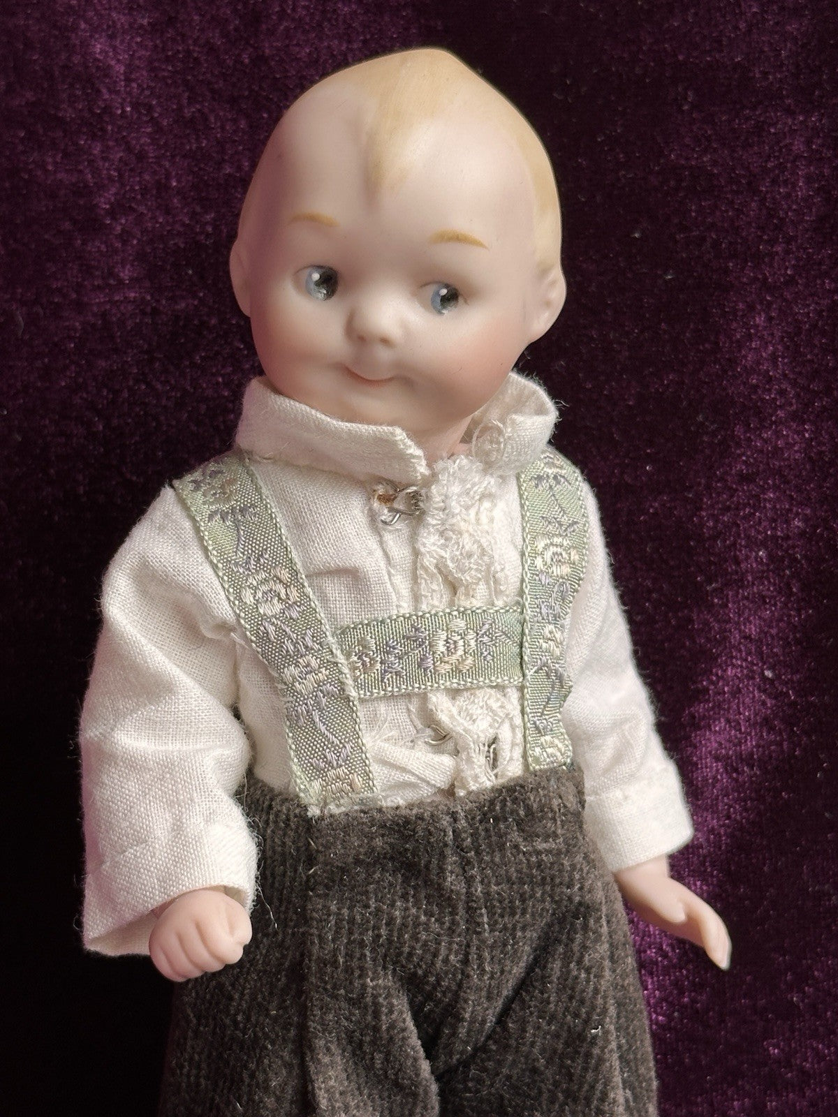 All Porcelain 6.75” Reproduction of Antique German Armand Marseille 320 Doll
