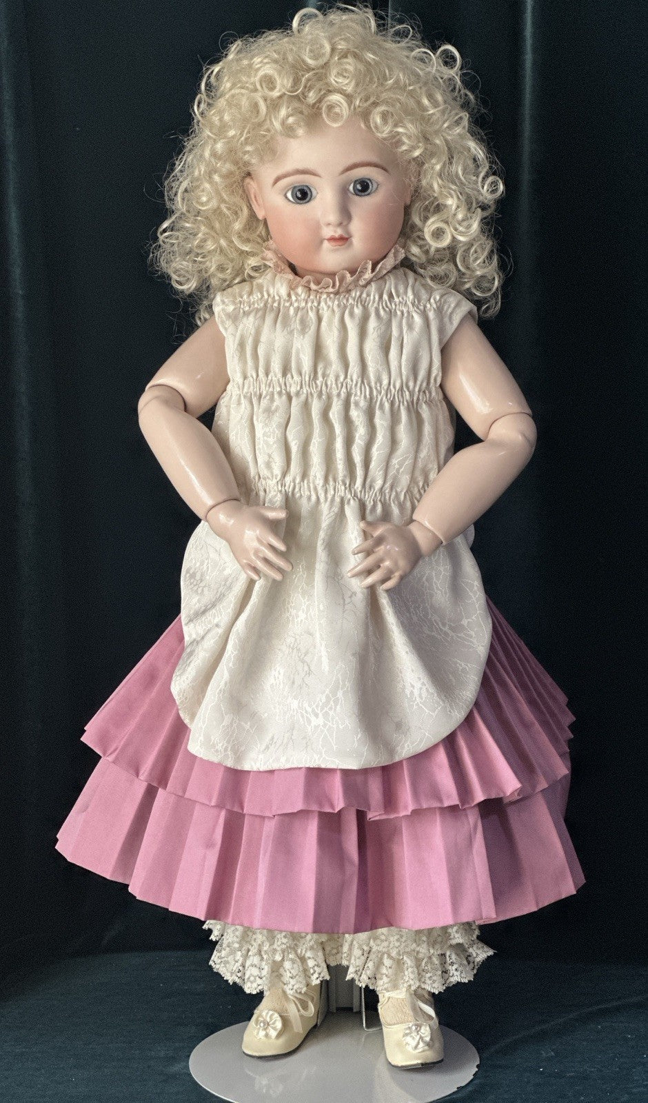 Vintage Artist Reproduction of Antique French Steiner C. 26” Doll Porcelain Head