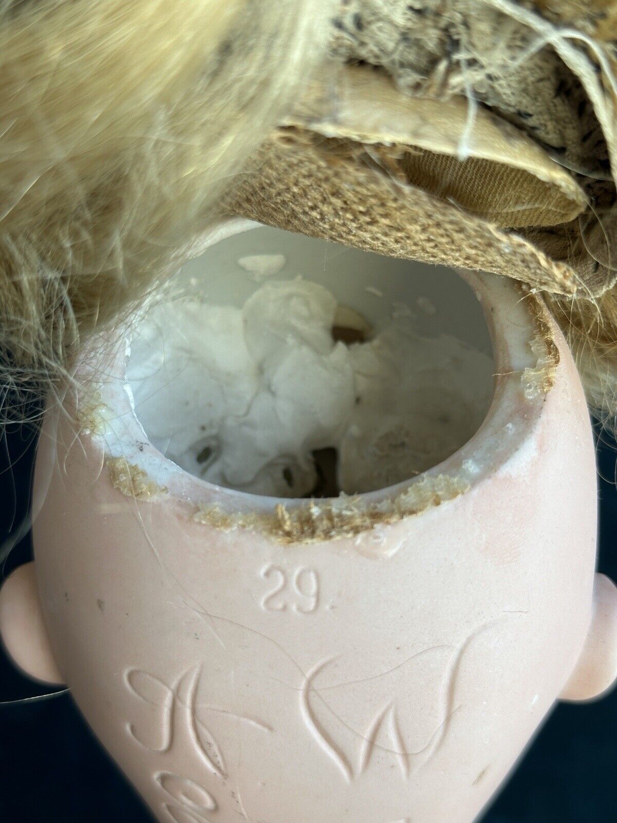 Antique German 22” Adolf Wislizenus Special Bisque Head Doll Walker Body
