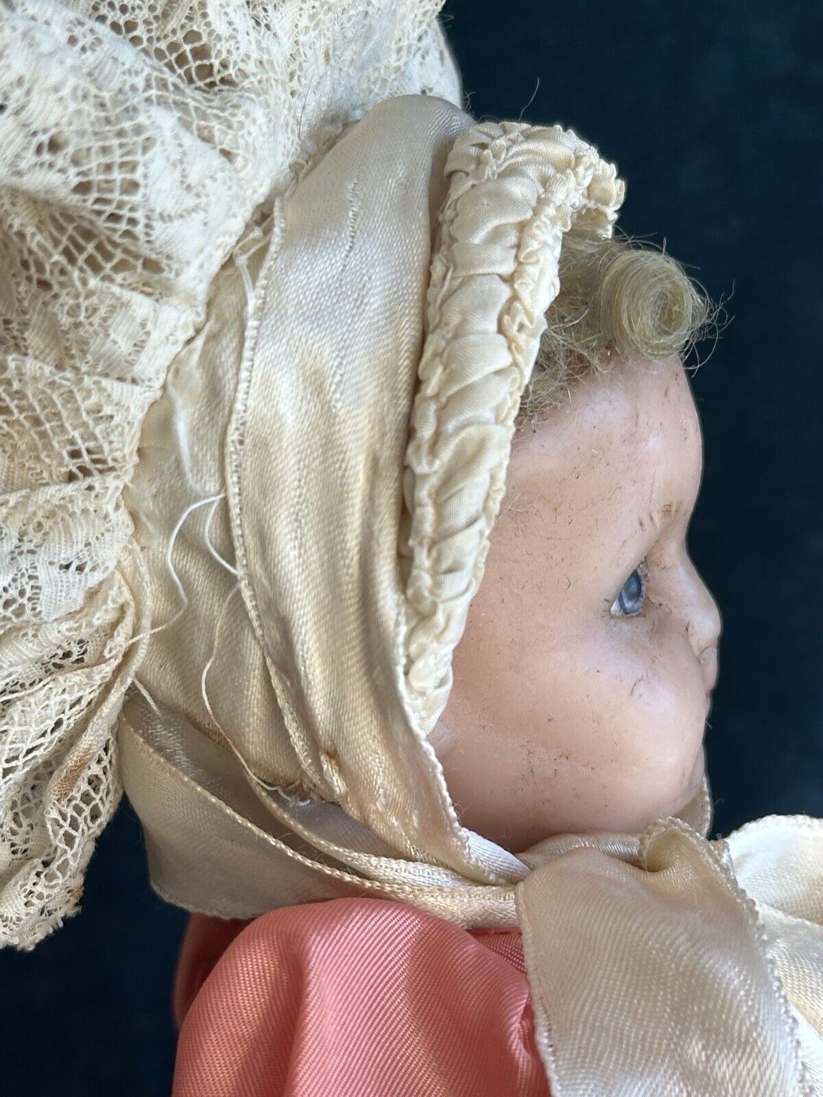 Antique German 12.5” Kestner (?) Wax Papier Mache Composition Child Doll