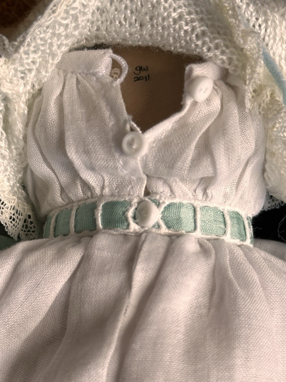 Collectible 10.5” UFDC Artist Gail Wilson Izannah Walker Repro Cloth Doll