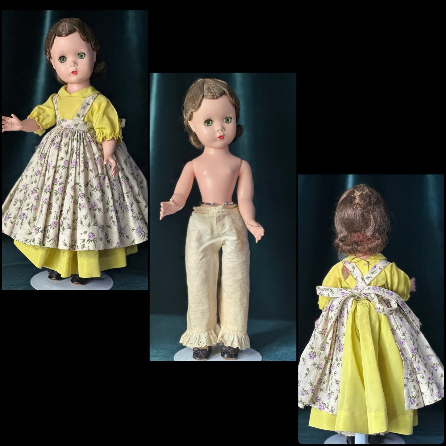 Lot of 5 Vintage 1950s Madame Alexander Little Women 14" Dolls Tagged Dresses