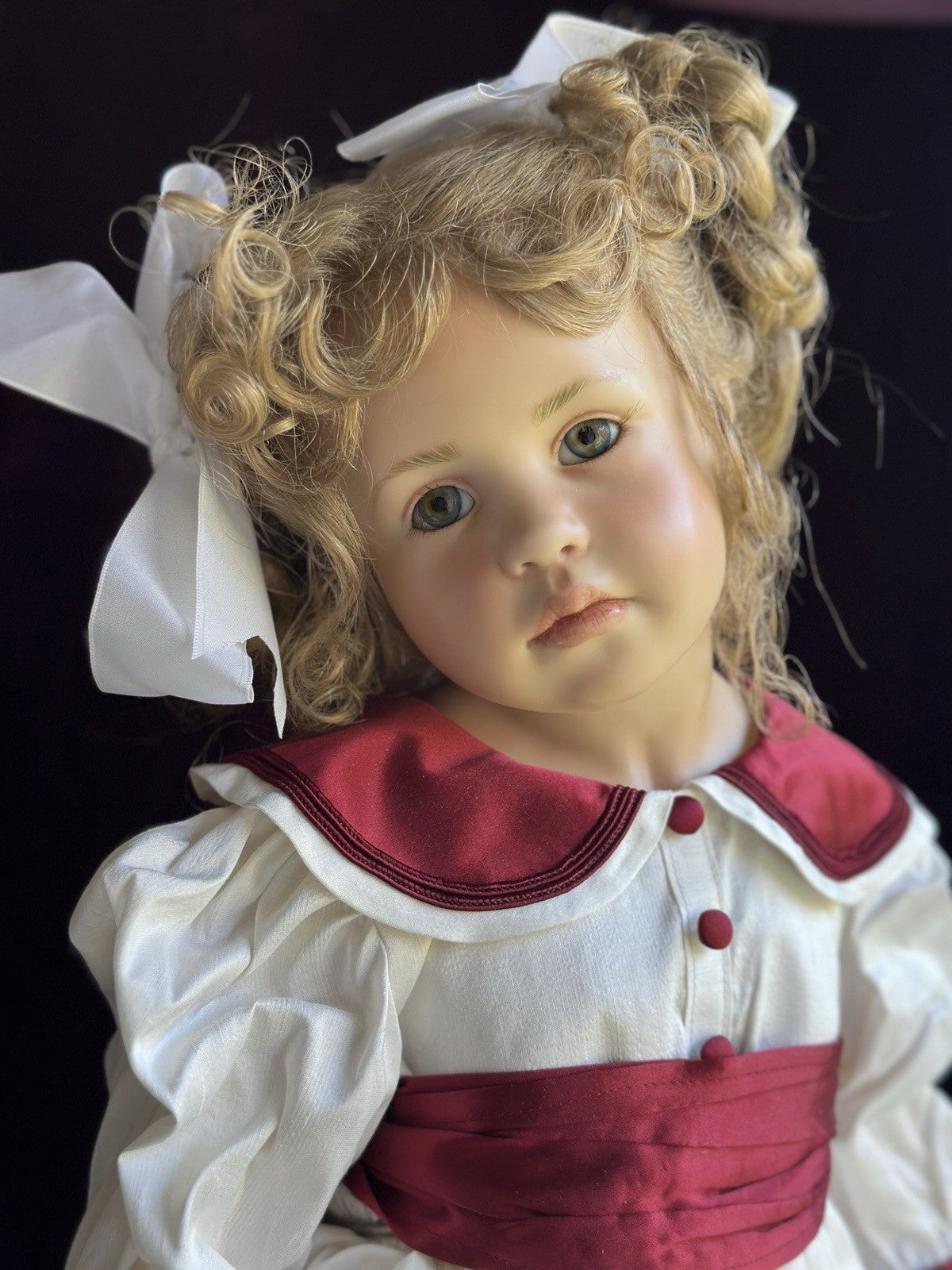 German 31” Hildegard Gunzel Wax Over Porcelain May Doll NIB LE Europe 35