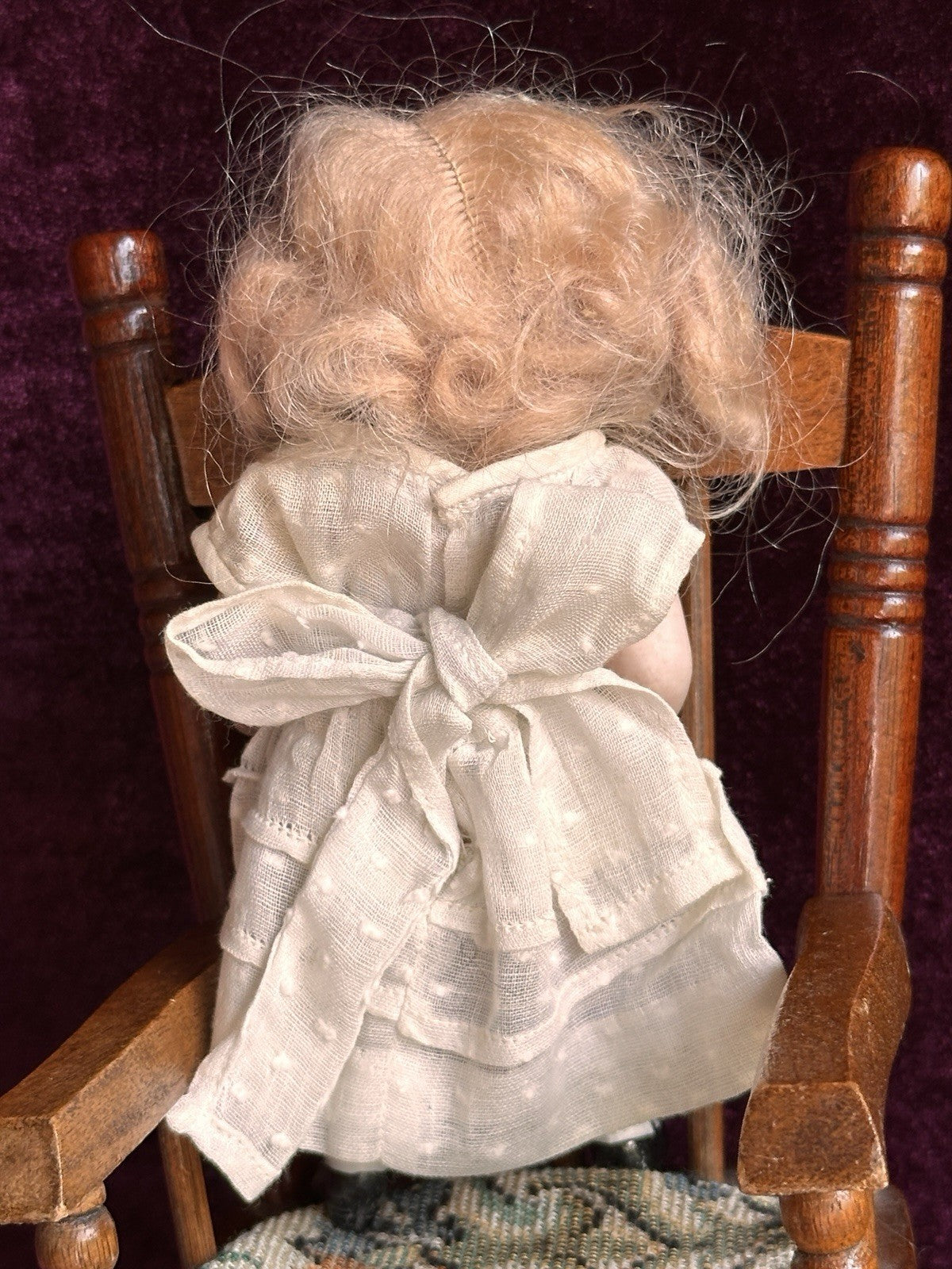 Antique German 6” All Bisque Mignonette Doll