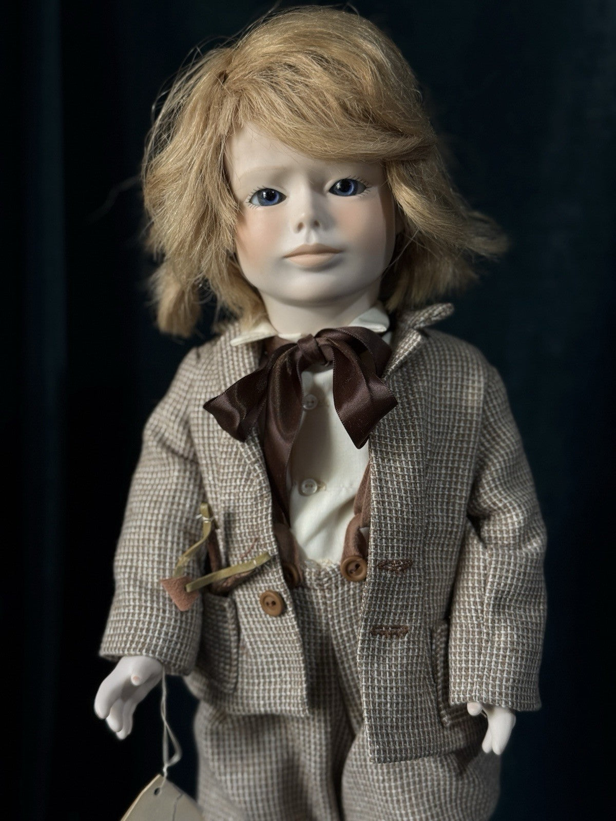 Porcelain 18” Doll “Tom Sawyer” Dolls By Jerri With Tag