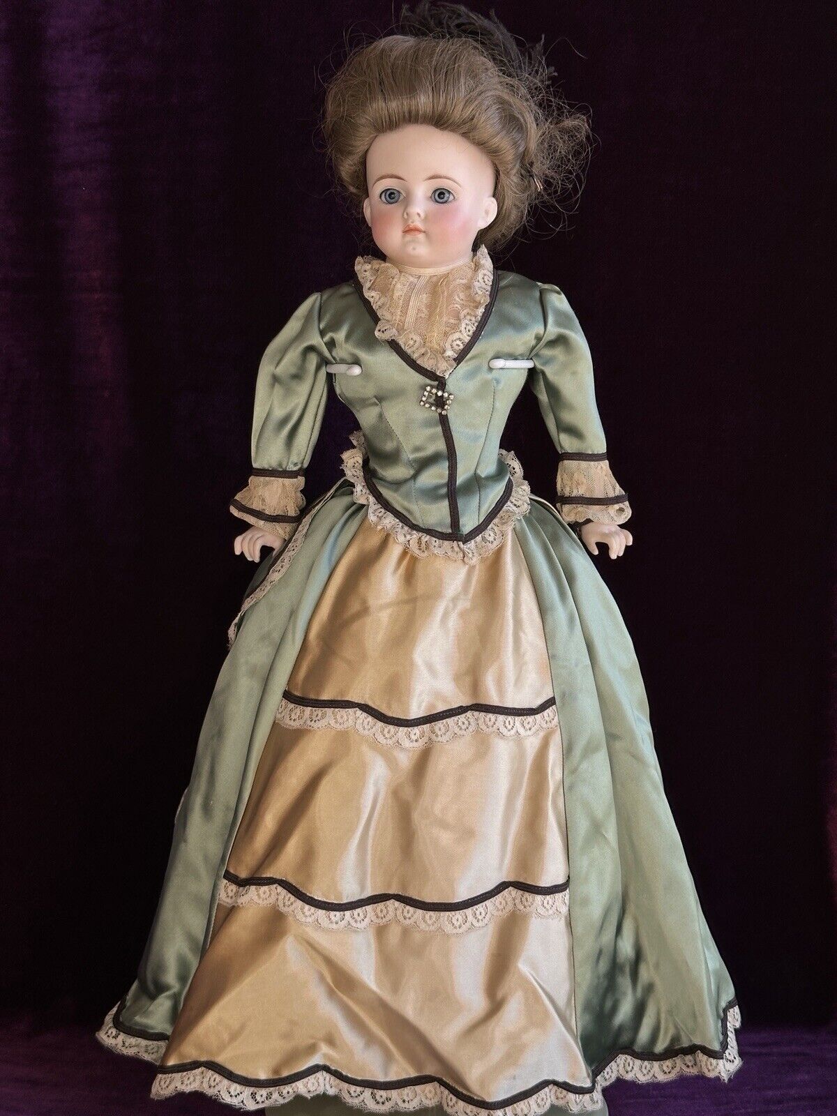 Rare Large Antique German 22” CF Kling 167 Solid Domed Bisque Head Doll