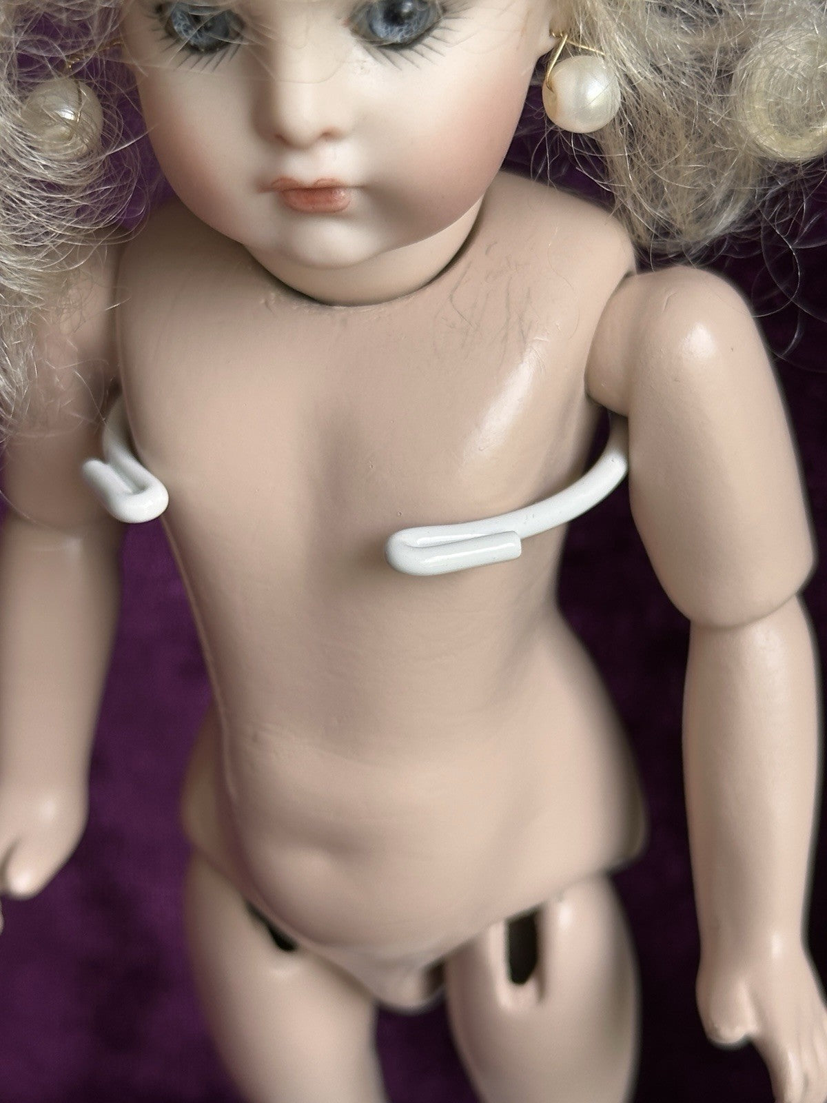 Miniature Porcelain 8” Reproduction of Antique French Bru Jne Doll