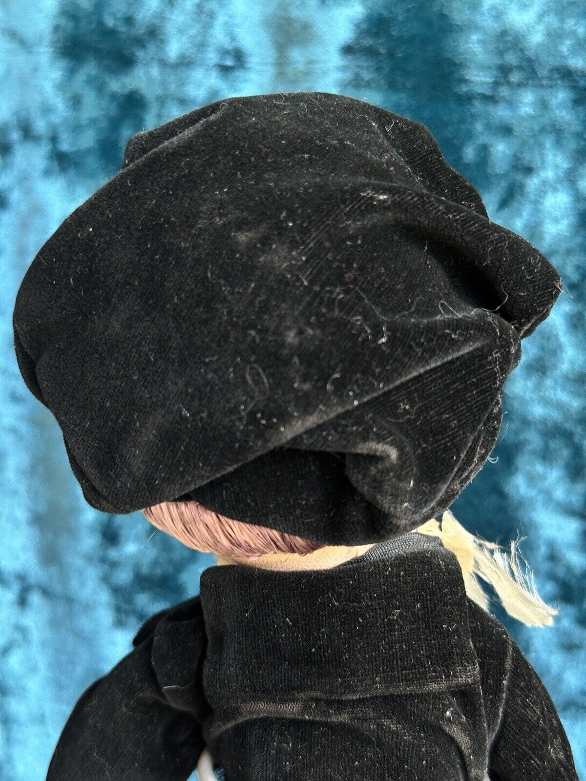 Pair of Rare 13” Antique French Calvaire Cloth Googly Eyes Dolls