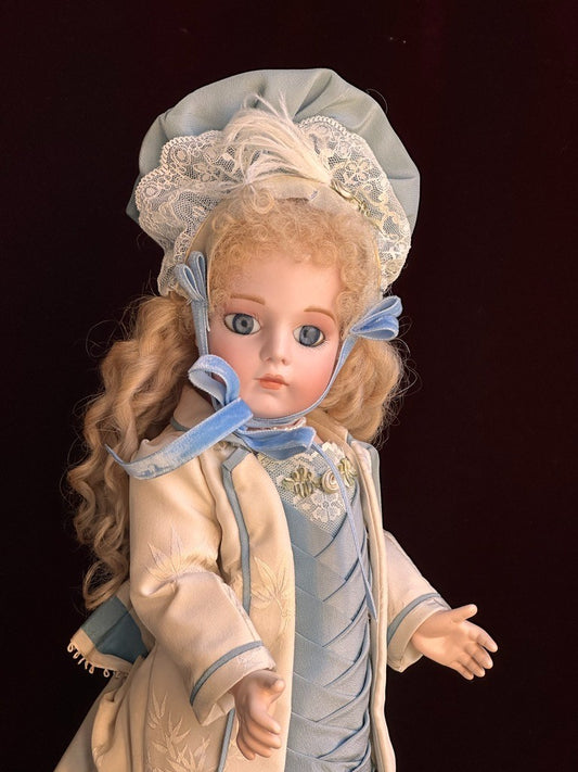 Vintage Lynda Marx Porcelain 15” Reproduction of Antique French Bru Jne Doll