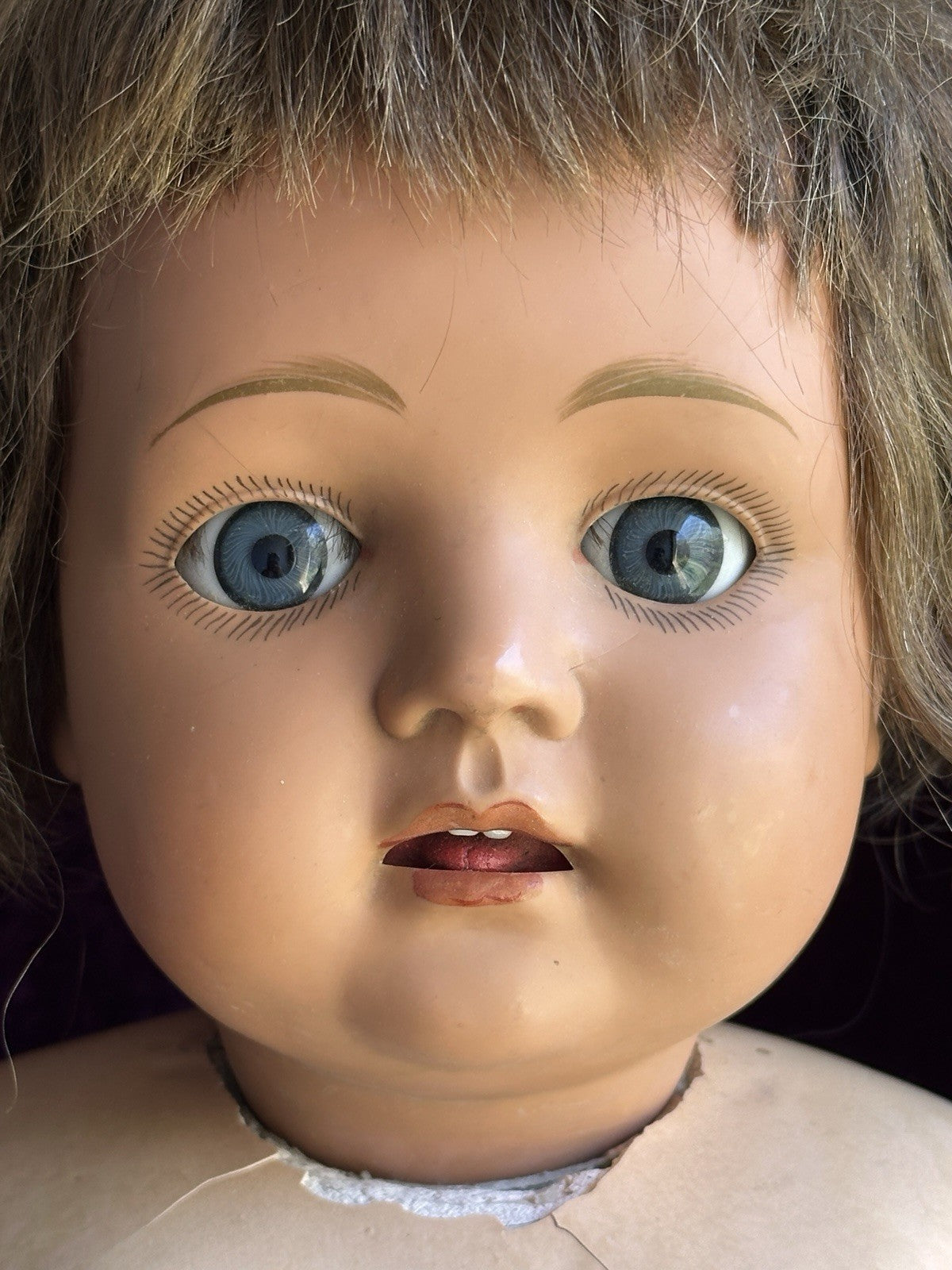 Vintage German Lifesize 31” Schutz-Marke 60 Celluloid Head Composition Body Doll