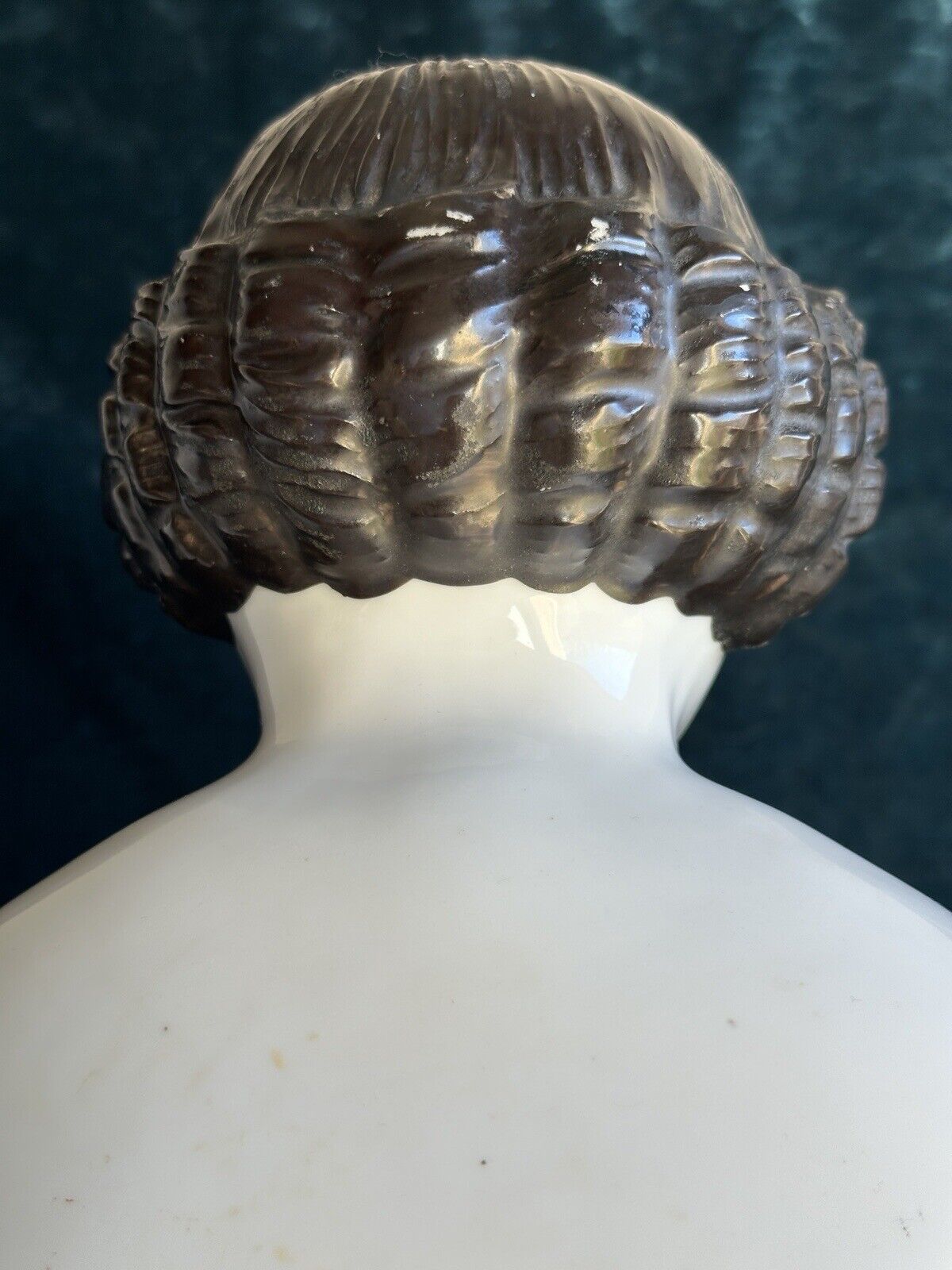 Large 31” Antique German Flat Top Highbrow China Shoulder Head Fashion Doll