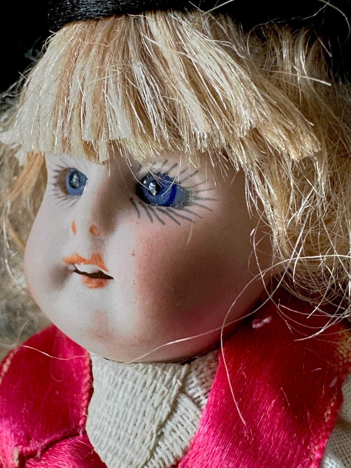 Antique German 4 3/4” Mignonette Doll Bisque Head Composition Body