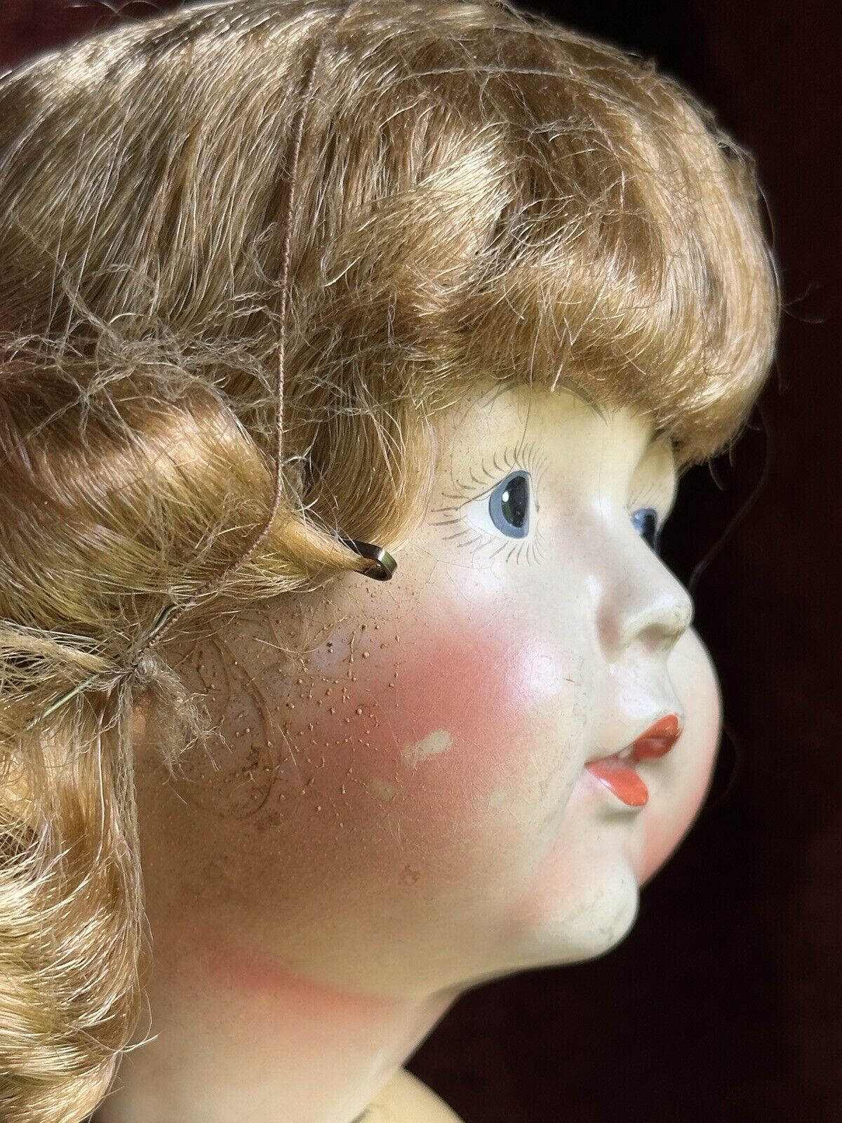 Unidentified Antique 19” American (?) German (?) Composition Jointed Girl Doll