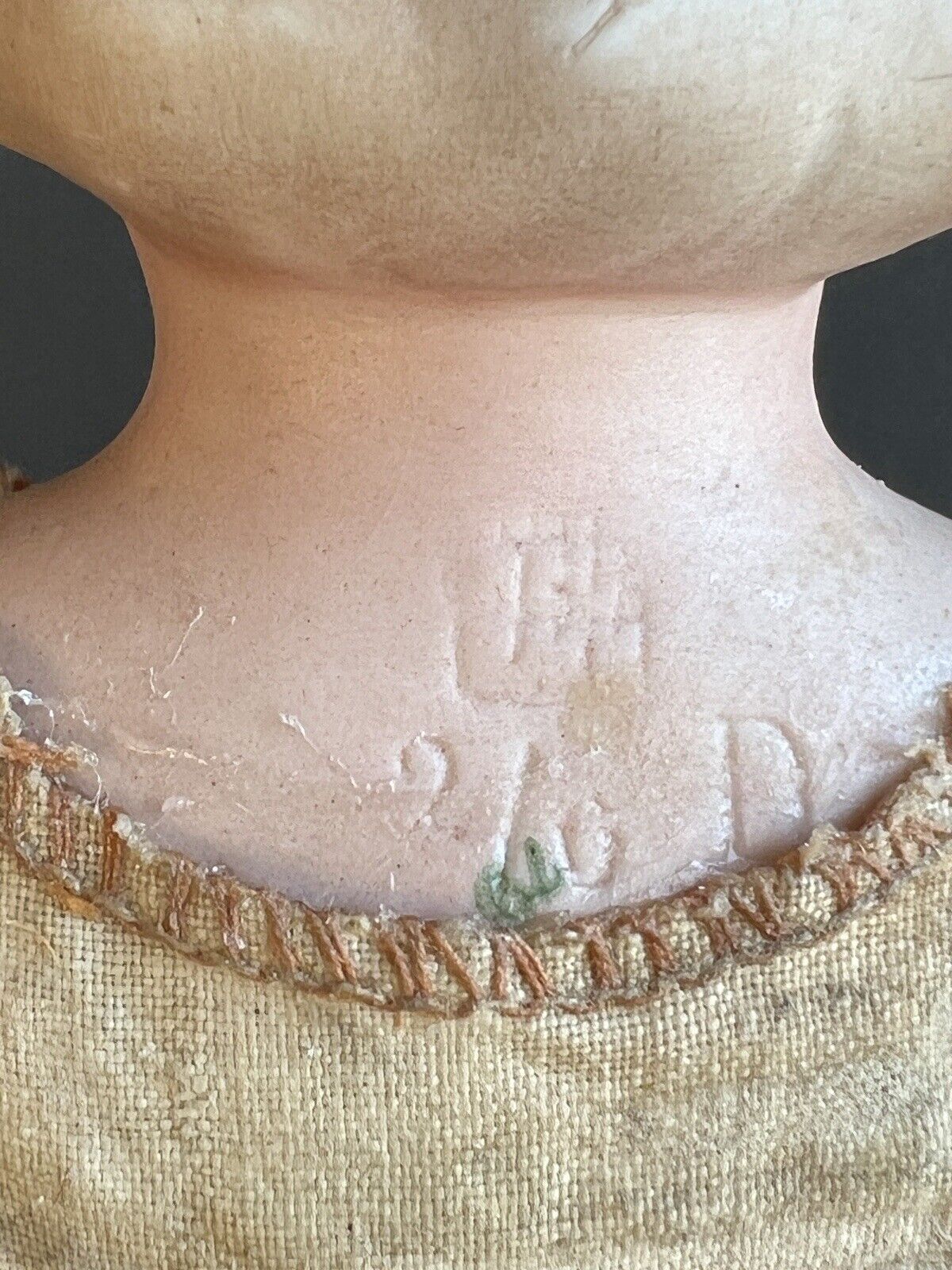 Antique German 13” Gebruder Heubach Googly Girl Bisque Head Doll