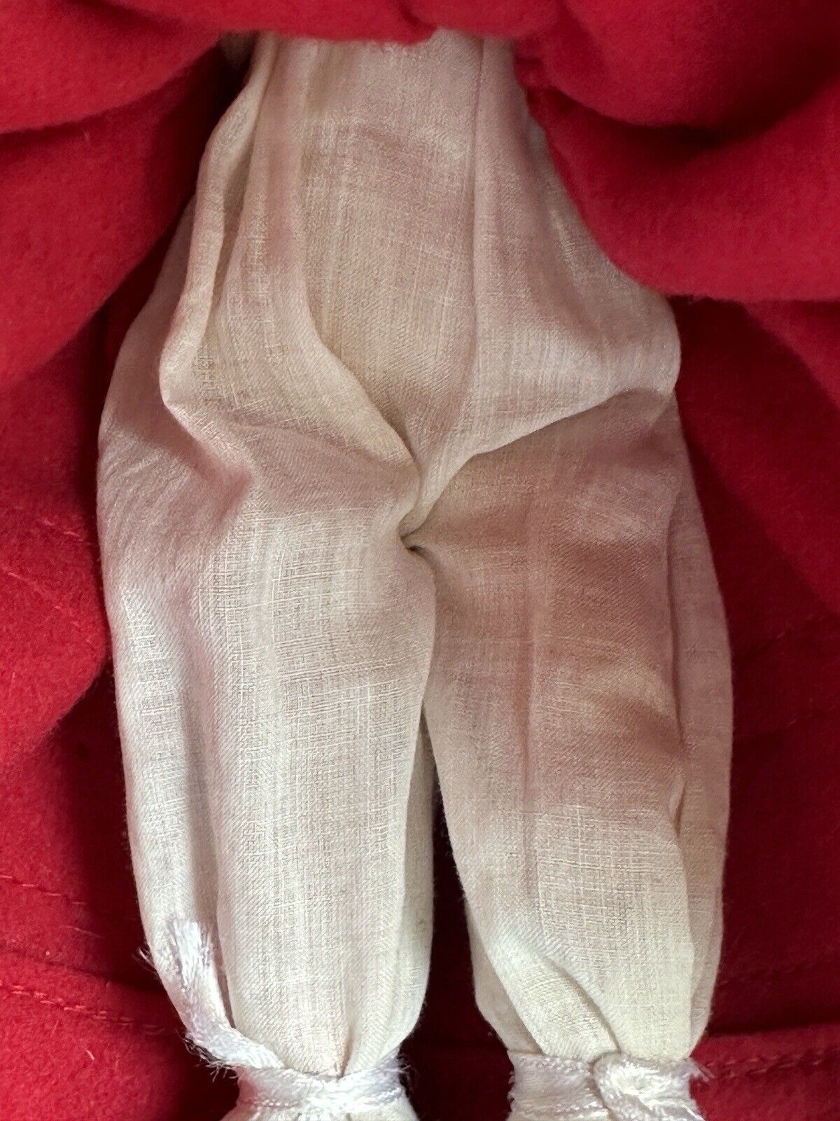 Pair of Rare 13” Antique French Calvaire Cloth Googly Eyes Dolls