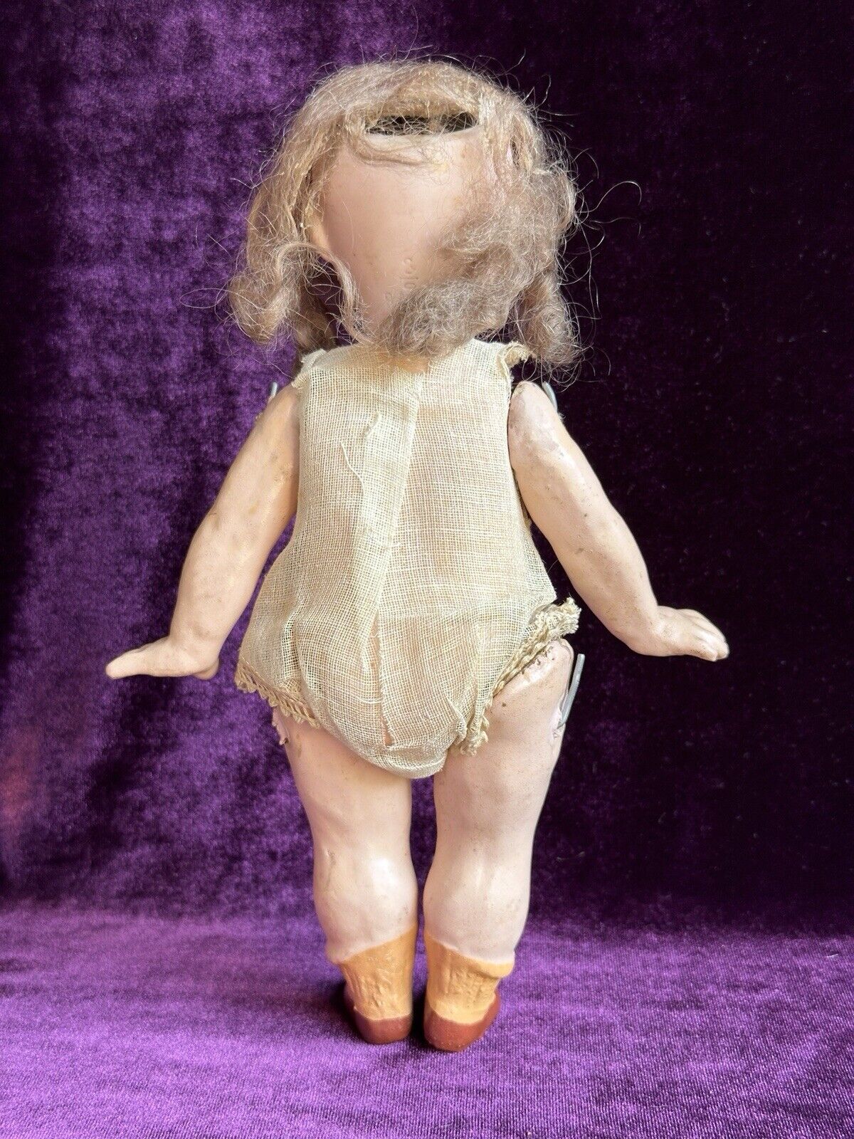 Rare Antique German 9” Gebruder Heubach 8420 Side Glancing Eyes Bisque Doll